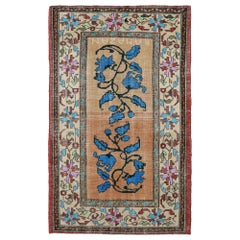 Tappeto Turkey Anatoly Small - Lana Blu Avorio Arancione Rosa Purpel - 93171
