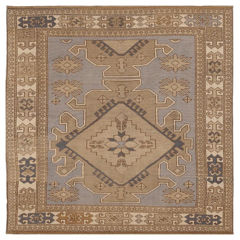 Turkey Anatoly Kleiner Teppich - Wolle Blau Elfenbein Purpel Taupe - 92927