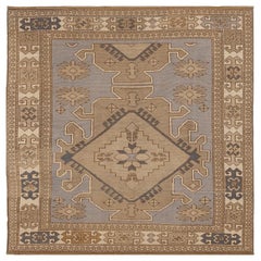 Turkey Anatoly Kleiner Teppich - Wolle Blau Elfenbein Purpel Taupe - 92927