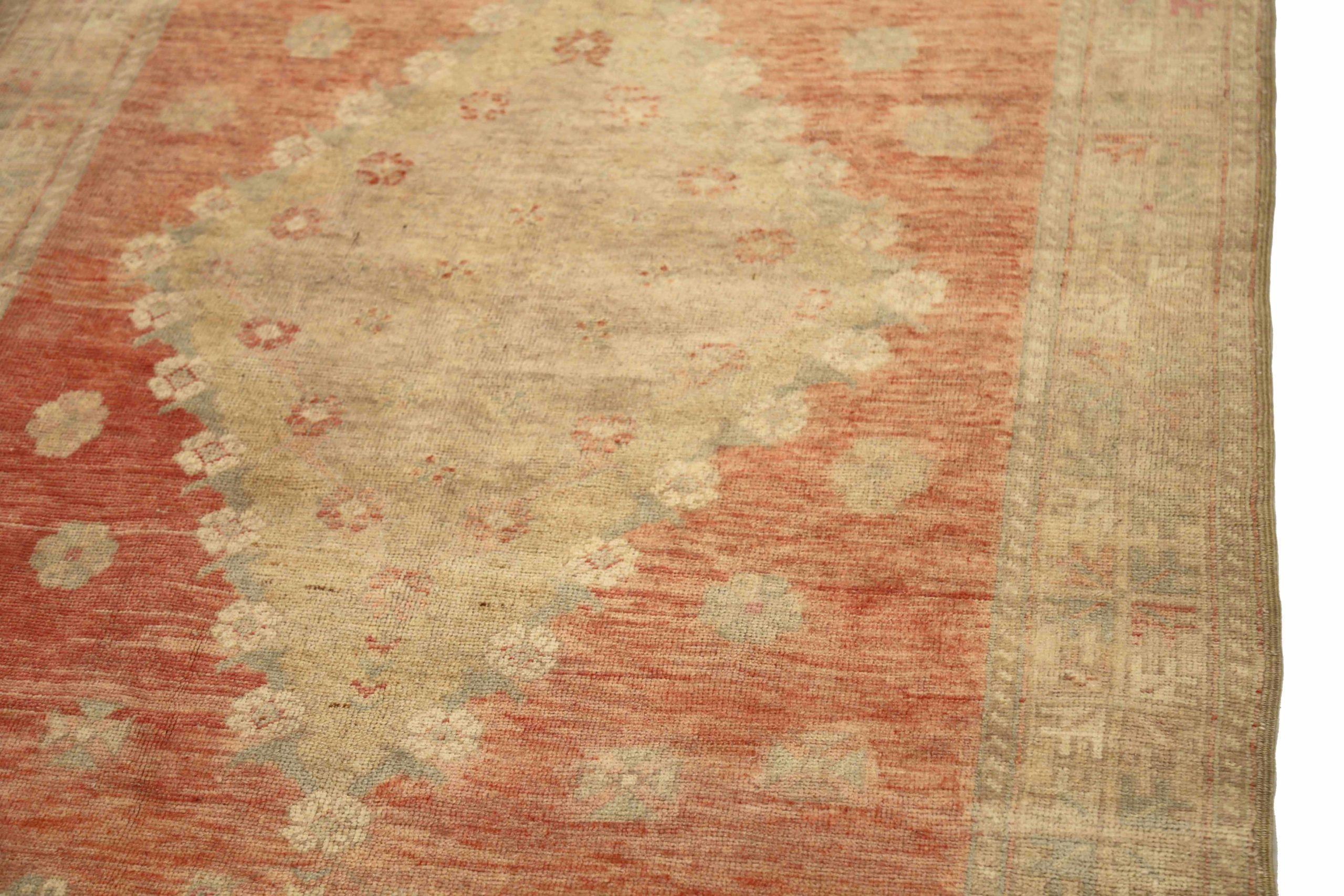 Türkischer Anatoly Kleiner Teppich - Wolle Blau Elfenbein Rot Design - 92898 (20. Jahrhundert) im Angebot