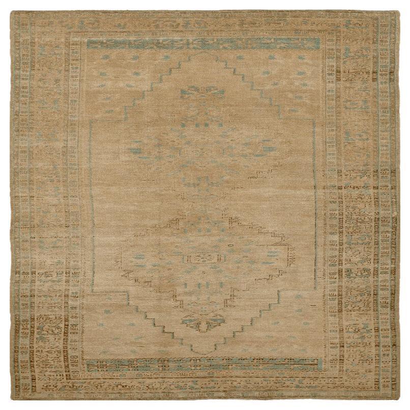 Turkey Anatoly Kleiner Teppich - Wolle Blau Elfenbein Taupe Design - 92930