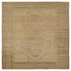 Turkey Anatoly Kleiner Teppich - Wolle Blau Elfenbein Taupe Design - 92930