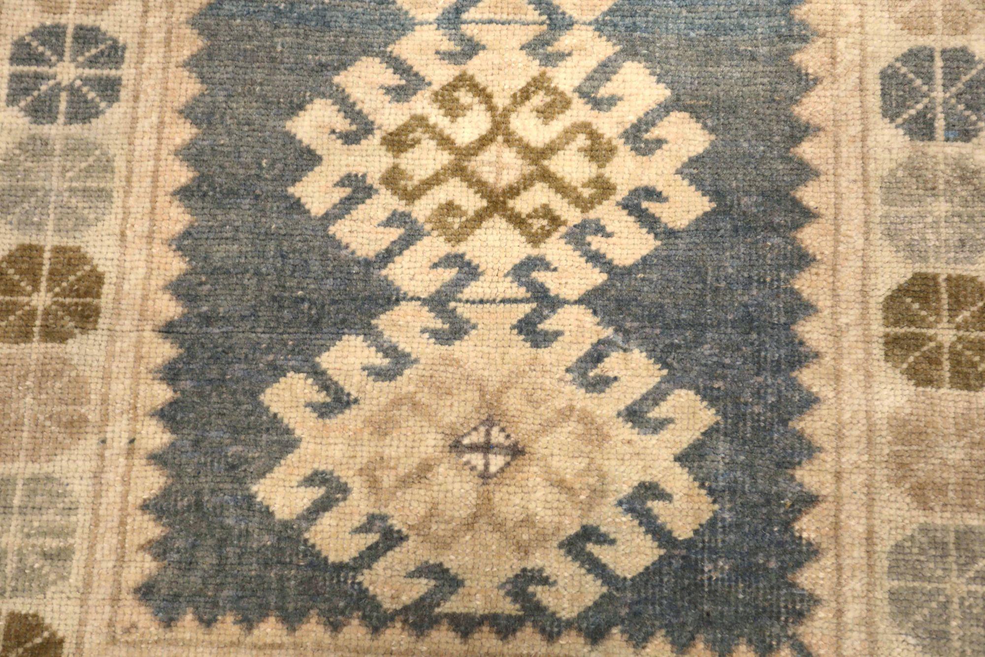 Türkei Anatoly Small Rug - Wolle Braun Grau Elfenbein Design - 93167 (Türkisch) im Angebot