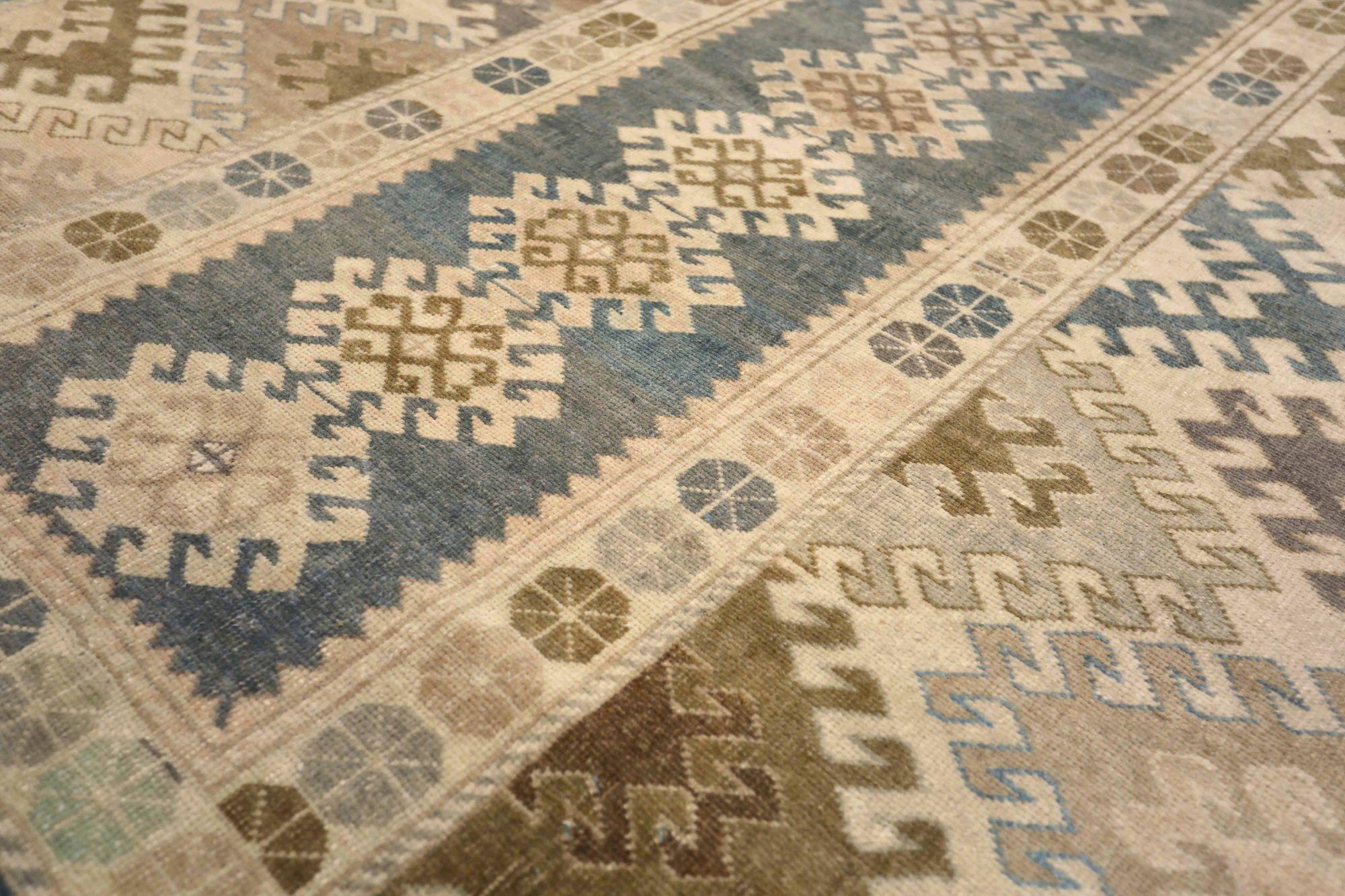 Türkei Anatoly Small Rug - Wolle Braun Grau Elfenbein Design - 93167 im Zustand „Hervorragend“ im Angebot in Dallas, TX