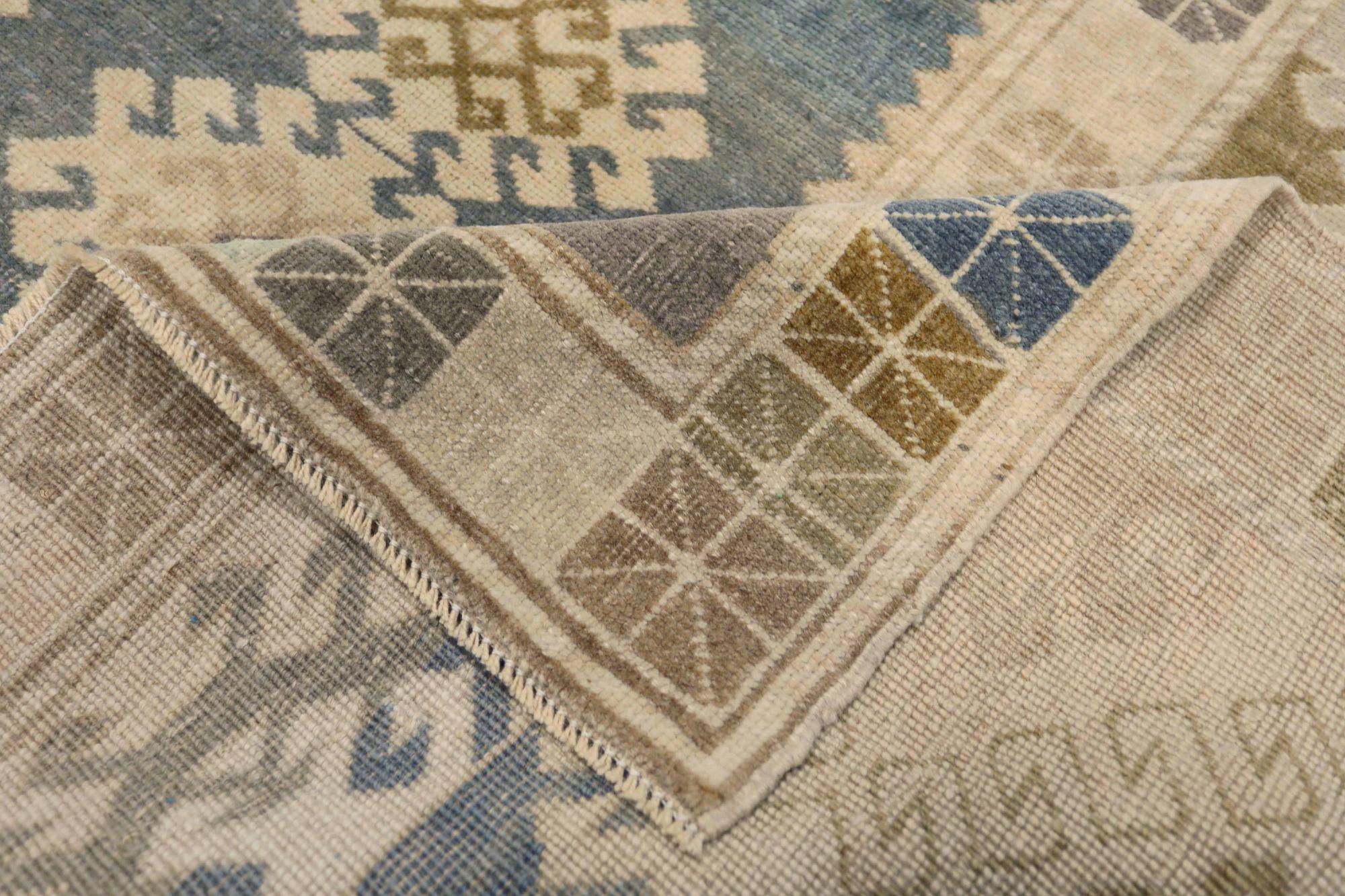 Türkei Anatoly Small Rug - Wolle Braun Grau Elfenbein Design - 93167 (20. Jahrhundert) im Angebot