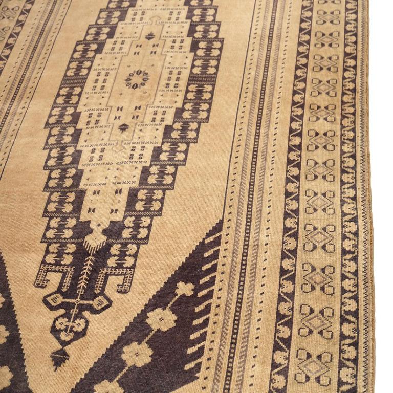Türkei Anatoly Small Teppich - Wolle Braun Elfenbein Design - 92977 im Zustand „Hervorragend“ im Angebot in Dallas, TX