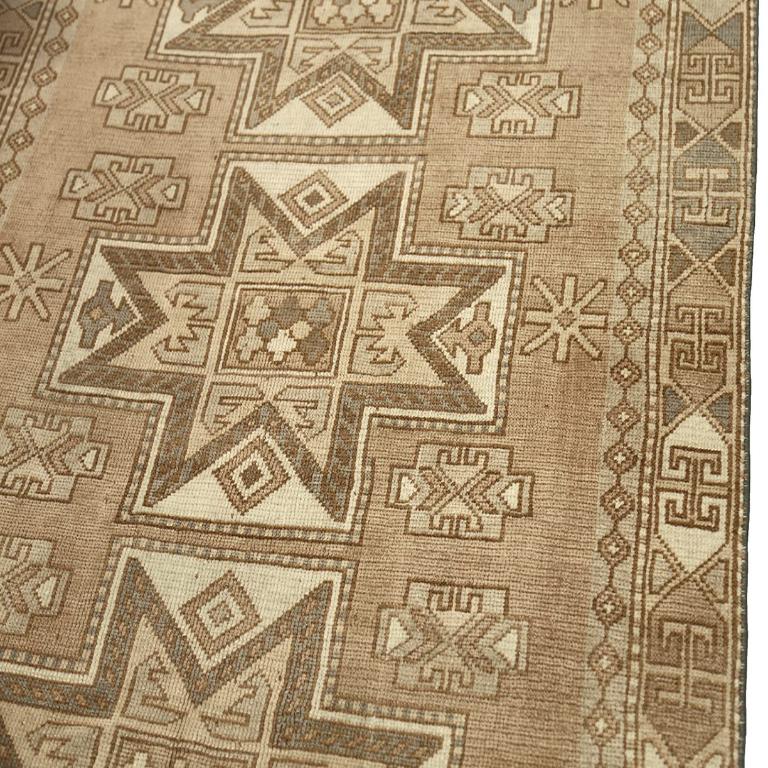 Türkei Anatoly Small Teppich - Wolle Braun Elfenbein Design - 92999 im Zustand „Hervorragend“ im Angebot in Dallas, TX