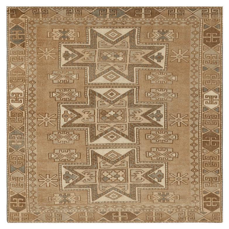 Türkei Anatoly Small Teppich - Wolle Braun Elfenbein Design - 92999