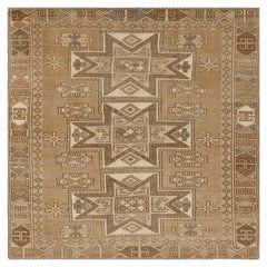 Turkey Anatoly Small Rug - Wool Brown Ivory Design - 92999