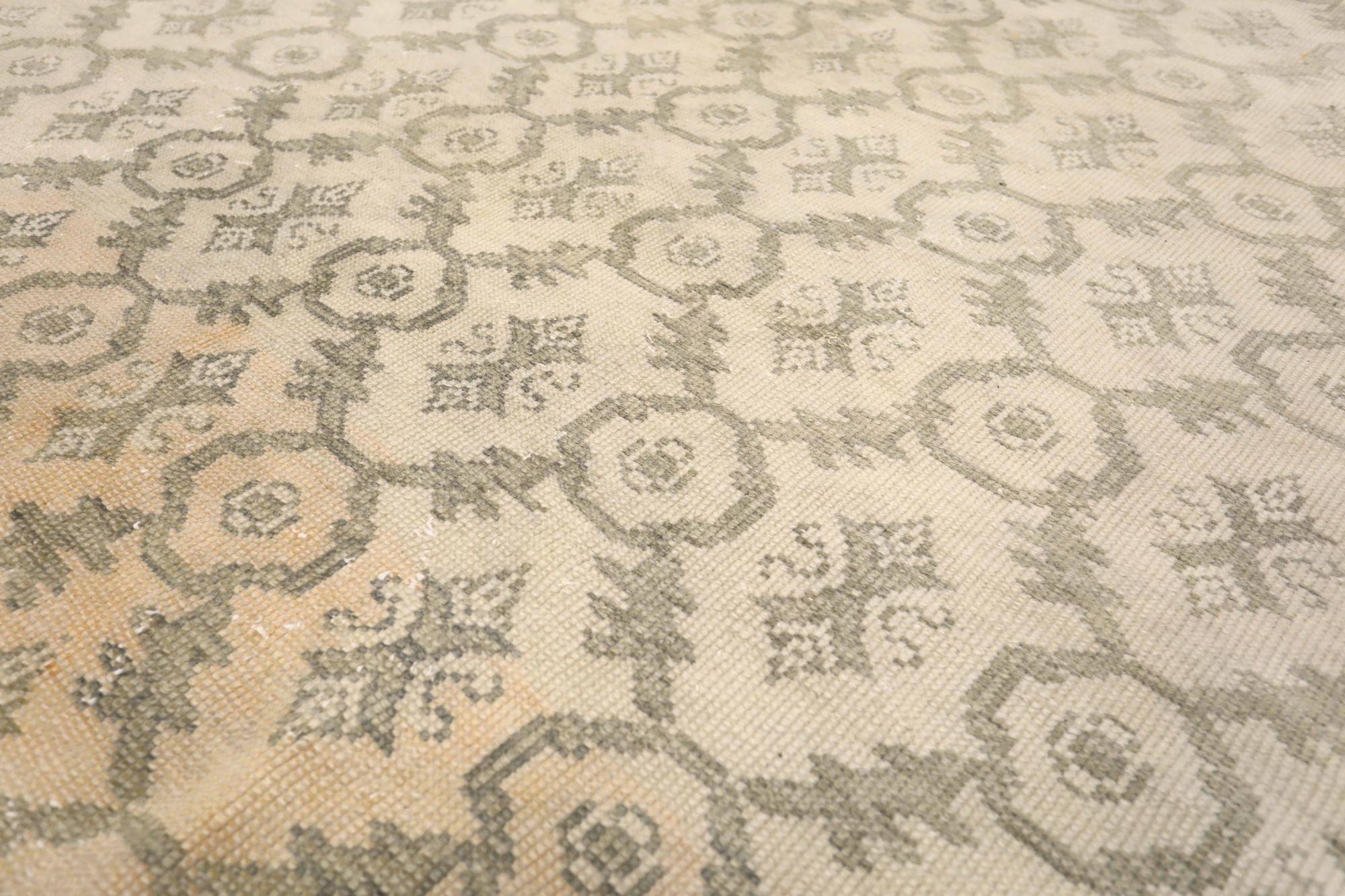 Türkei Anatoly Small Teppich - Wolle Braun Elfenbein Design - 93075 im Zustand „Hervorragend“ im Angebot in Dallas, TX