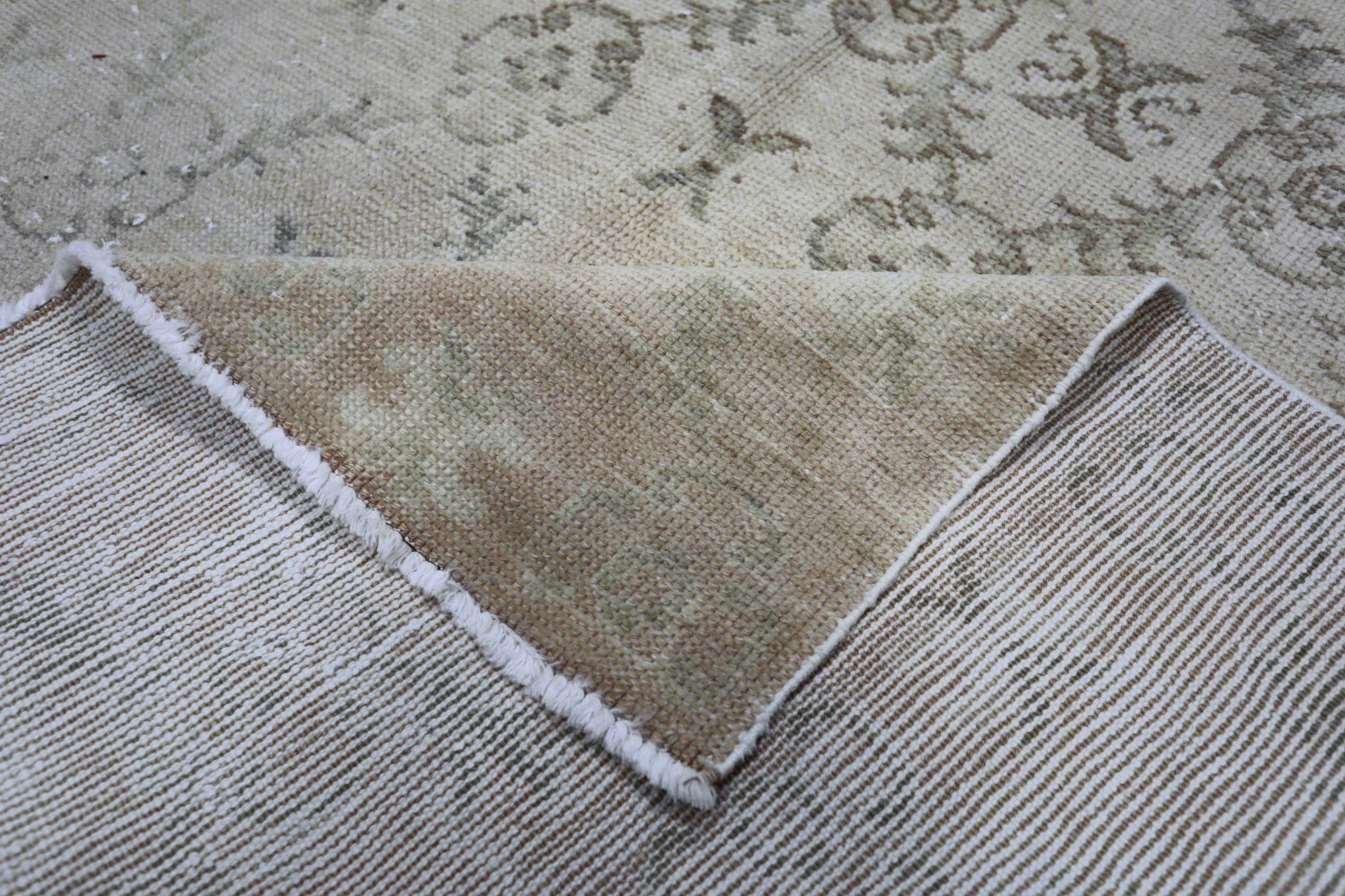 Türkei Anatoly Small Teppich - Wolle Braun Elfenbein Design - 93079 (20. Jahrhundert) im Angebot