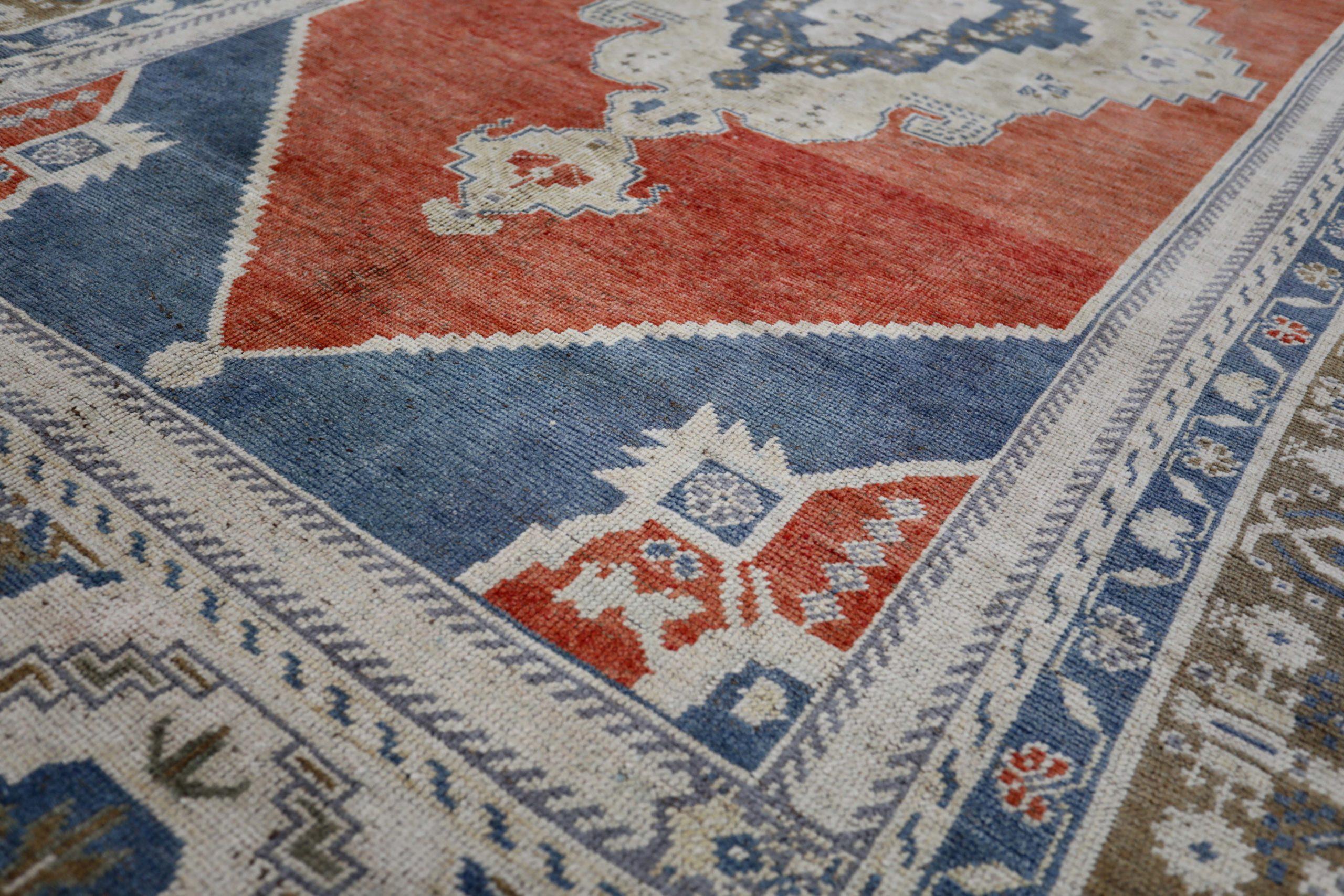 Turquía Anatoly Alfombra Pequeña - Lana Marrón Marfil Azul Marino Rojo - 93114 Turco en venta