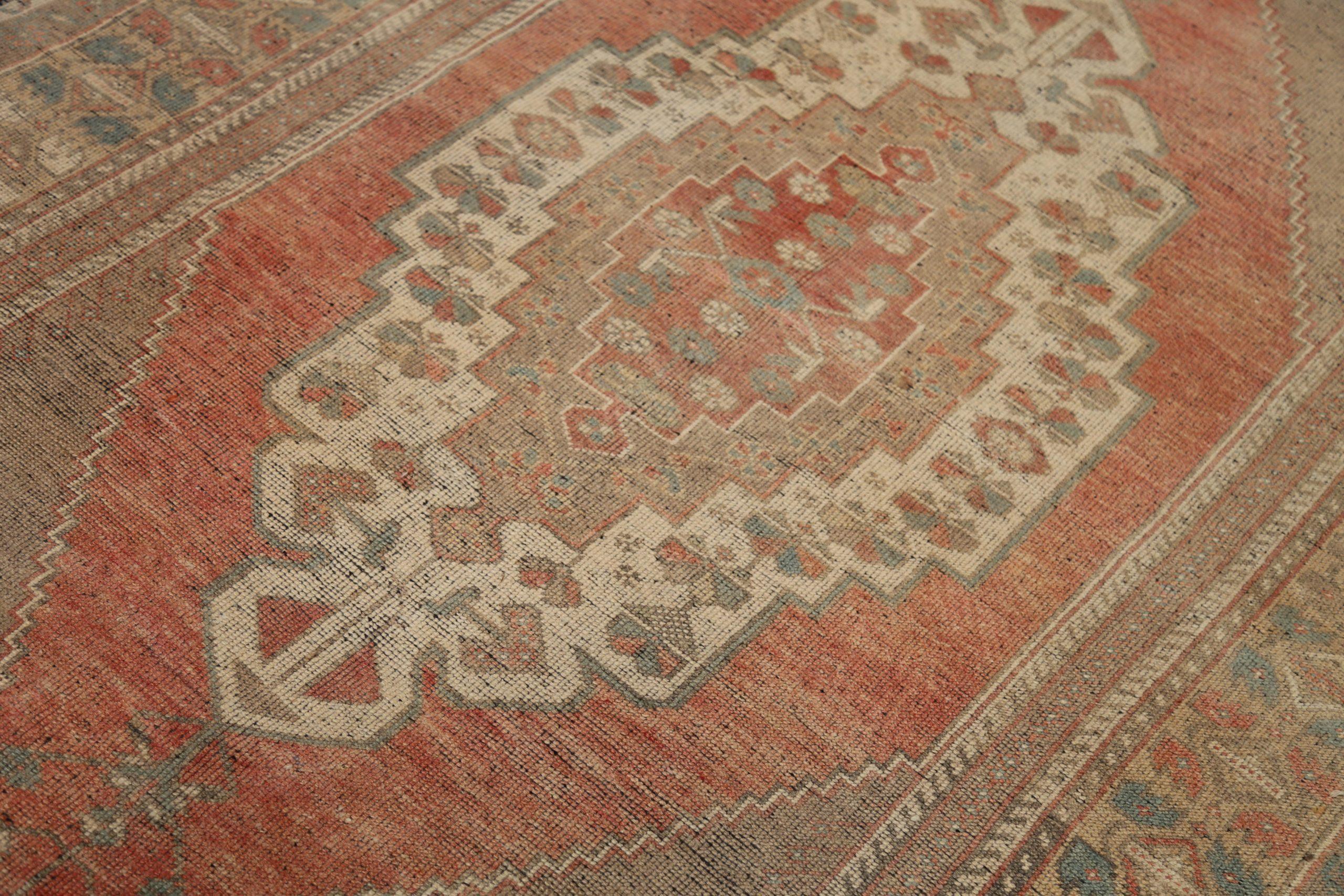 Türkei Anatoly Small Rug - Wolle Brown Elfenbein Rot Design - 92883 (Türkisch) im Angebot