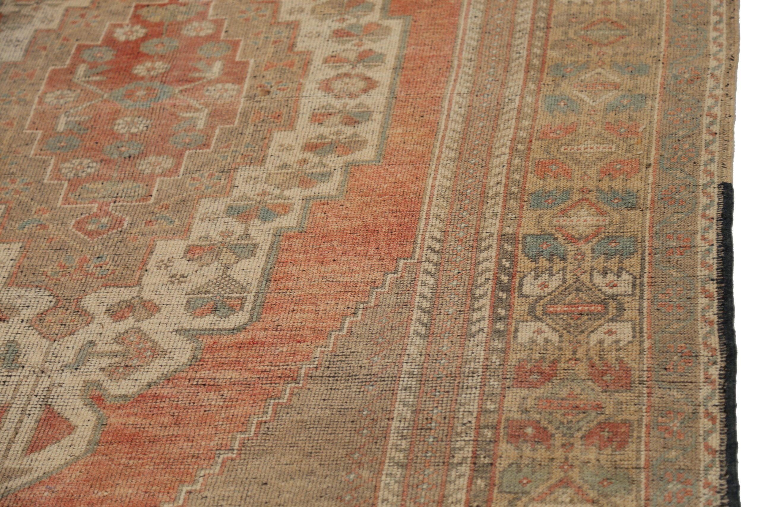 Türkei Anatoly Small Rug - Wolle Brown Elfenbein Rot Design - 92883 (20. Jahrhundert) im Angebot