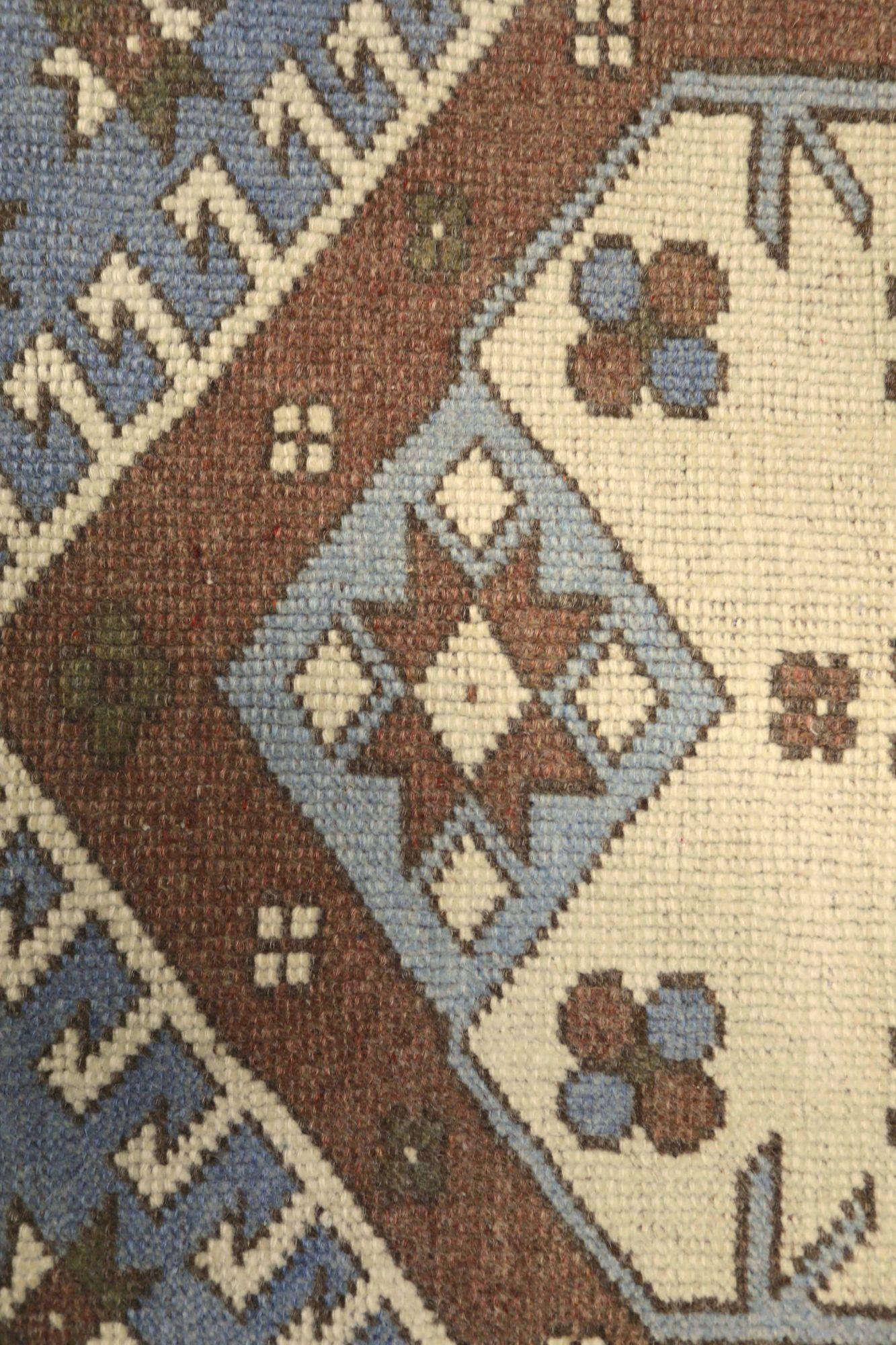 Türkei Anatoly Small Rug - Wolle Brown Elfenbein Gelb Design - 93169 (Türkisch) im Angebot