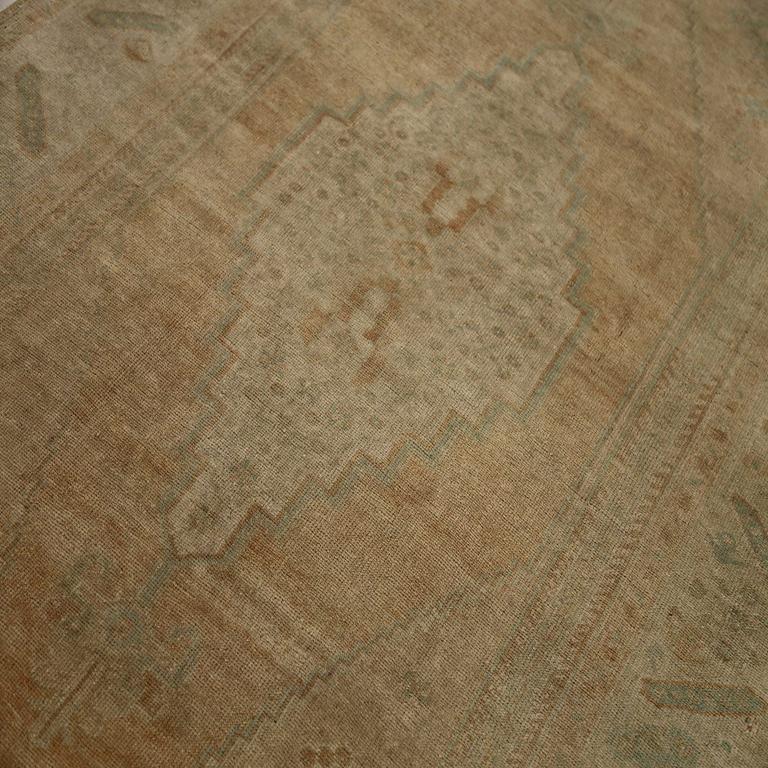 Tribale Tappeto Turkey Anatoly Small - Lana Marrone Disegno Arancione - 92990 in vendita