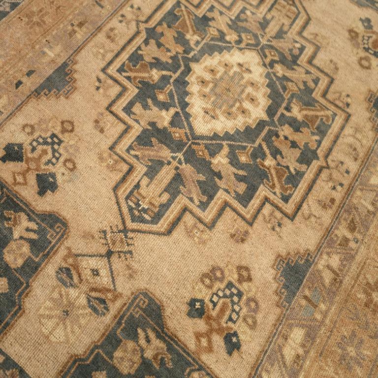 Tribale Tappeto Turkey Anatoly Small - Lana Grigio Avorio Arancione - 92982 in vendita