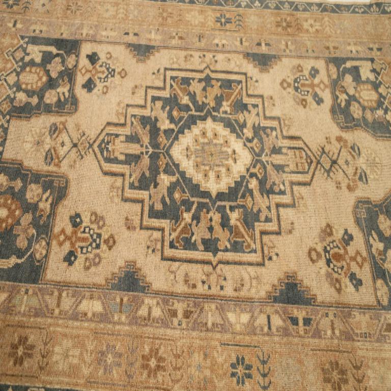 Annodato a mano Tappeto Turkey Anatoly Small - Lana Grigio Avorio Arancione - 92982 in vendita