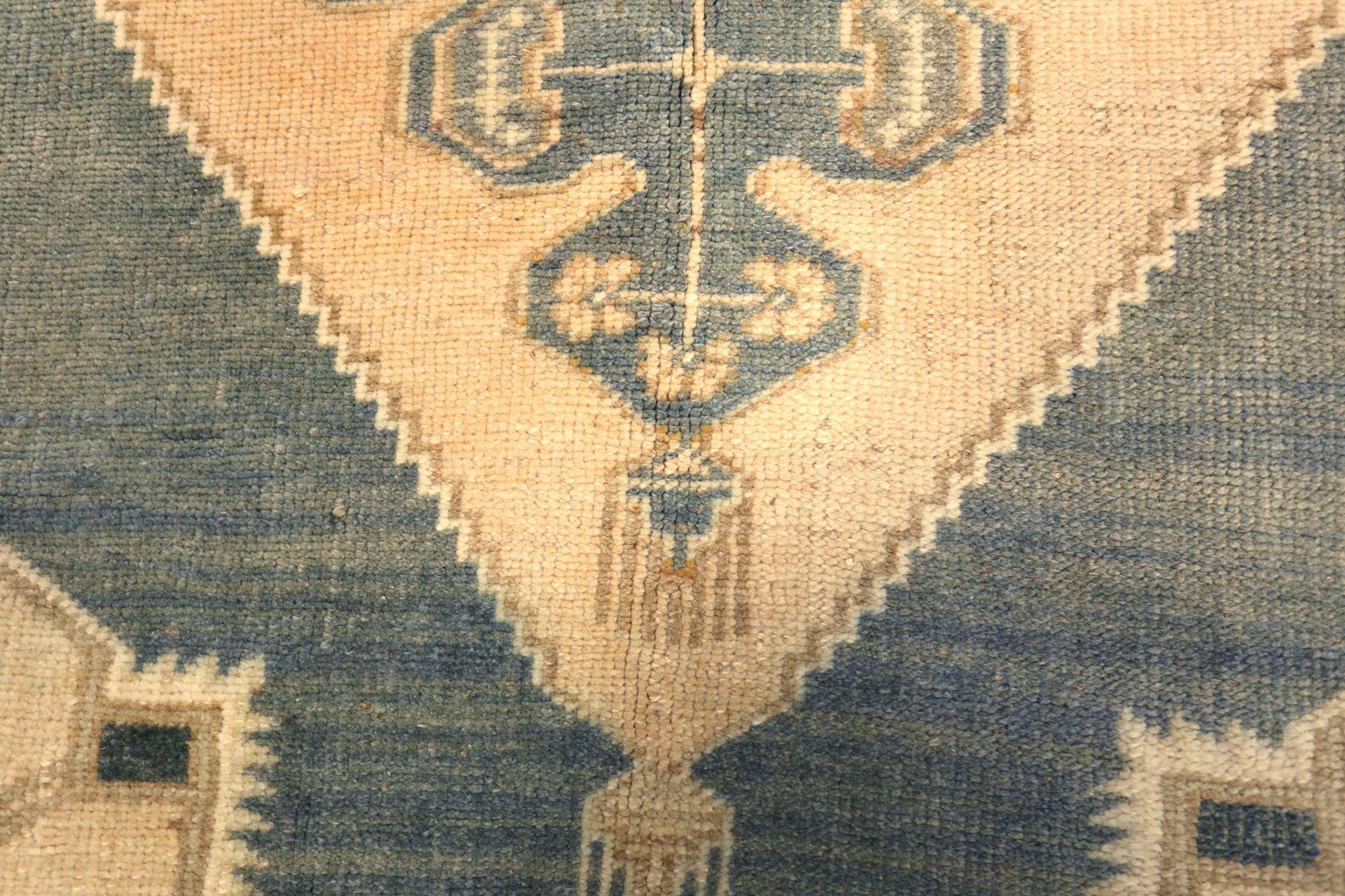 Türkei Anatoly Small Rug - Wolle Grau Elfenbein Gelb Design - 93173 (Türkisch) im Angebot