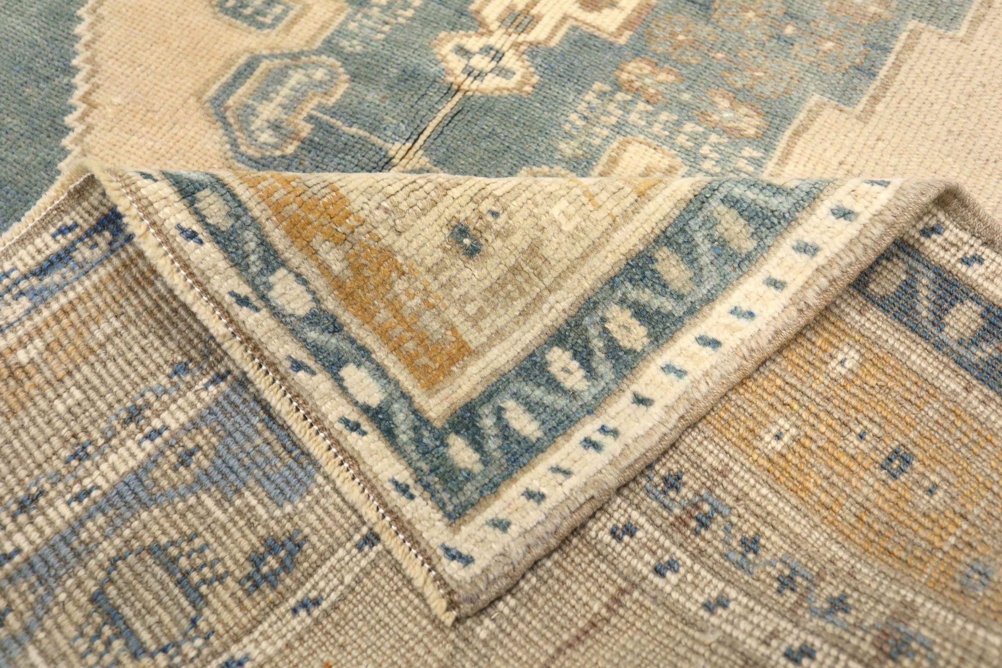 Türkei Anatoly Small Rug - Wolle Grau Elfenbein Gelb Design - 93173 (20. Jahrhundert) im Angebot