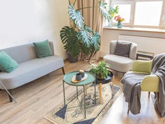 Turkey Anatoly Small Rug - Wool Ivory Navy Blue Design