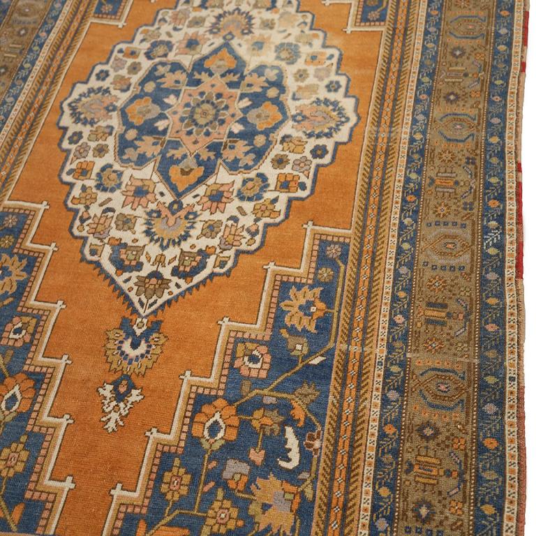 Tappeto Turkey Anatoly Small - Lana Avorio Blu Navy Arancione Design - 92989 In condizioni ottime in vendita a Dallas, TX