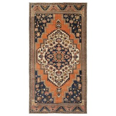 Tappeto Turkey Anatoly Small - Lana Avorio Blu Navy Arancione Design - 93067