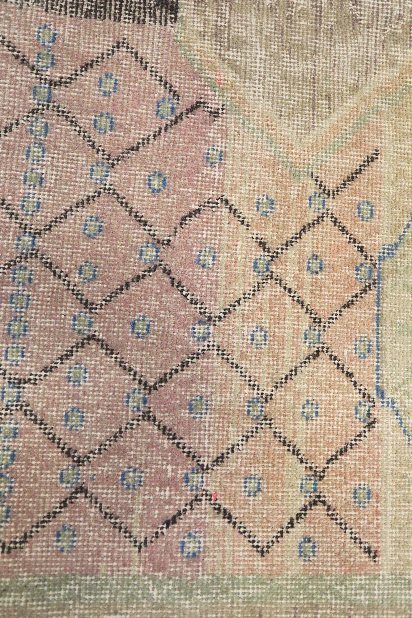 Turco Tappeto Turkey Anatoly Small - Lana Avorio Design Rosa - 93056 in vendita