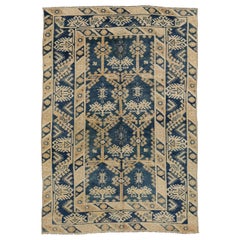Tappeto Turkey Anatoly Small - Lana Blu Navy Taupe Design - 93141