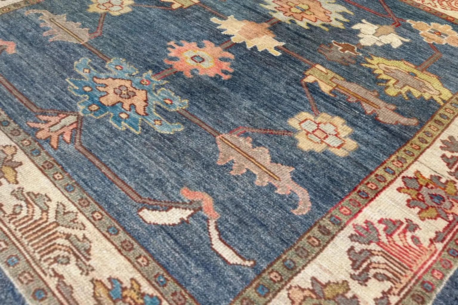 Oushak Tappeto per l'area della Turchia - Design/One - Blu marino in vendita