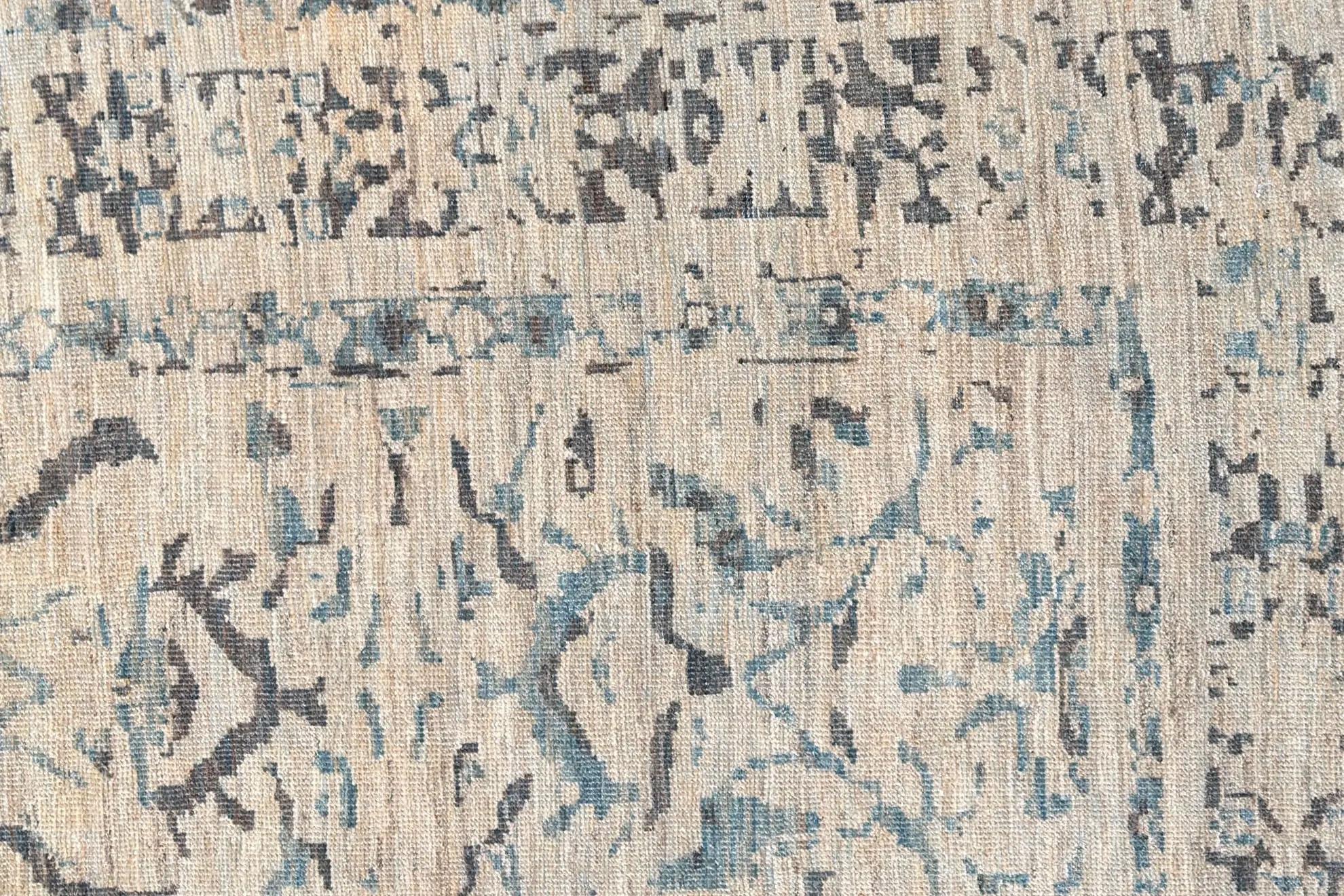 Laine Tapis de Turquie - Sultanabad Design - Bleu Marron Ivoire en vente