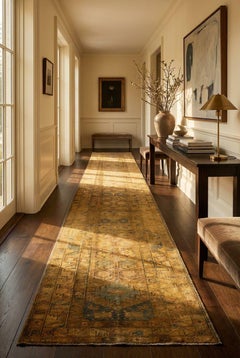 Türkei Braun Oushak Läufer Teppich 3x21 ft