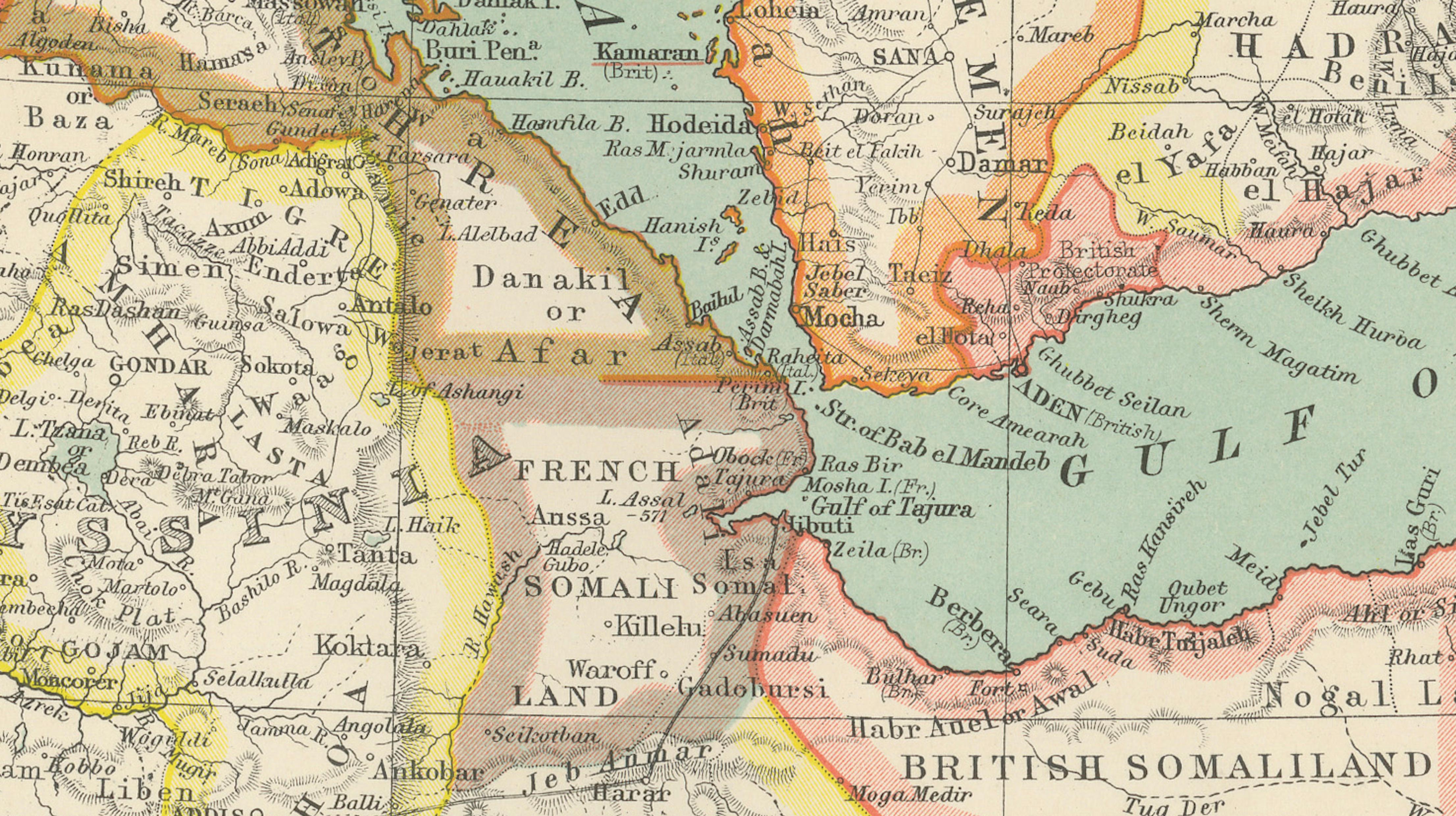 Turkey in Asia, Arabia & Persia Map with Cyprus and Egypt Insets c.1902