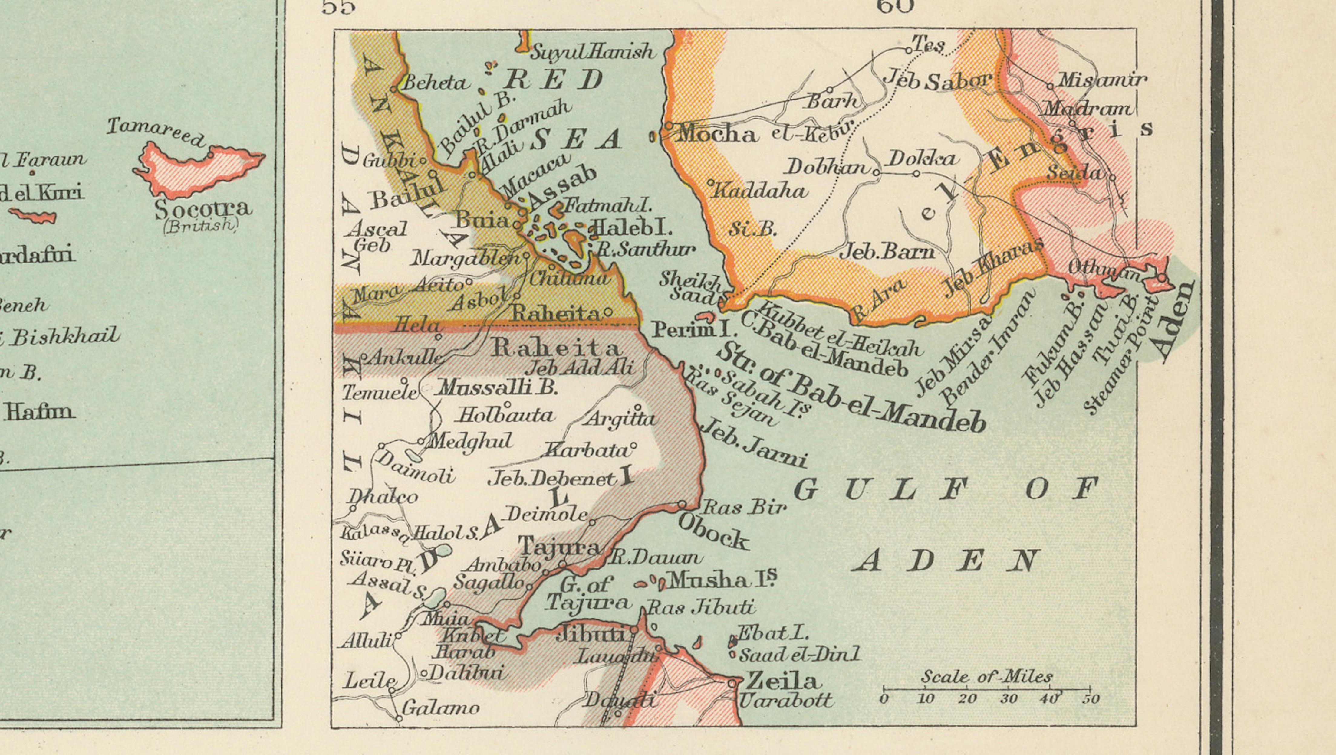 Turkey in Asia, Arabia & Persia Map with Cyprus and Egypt Insets c.1902