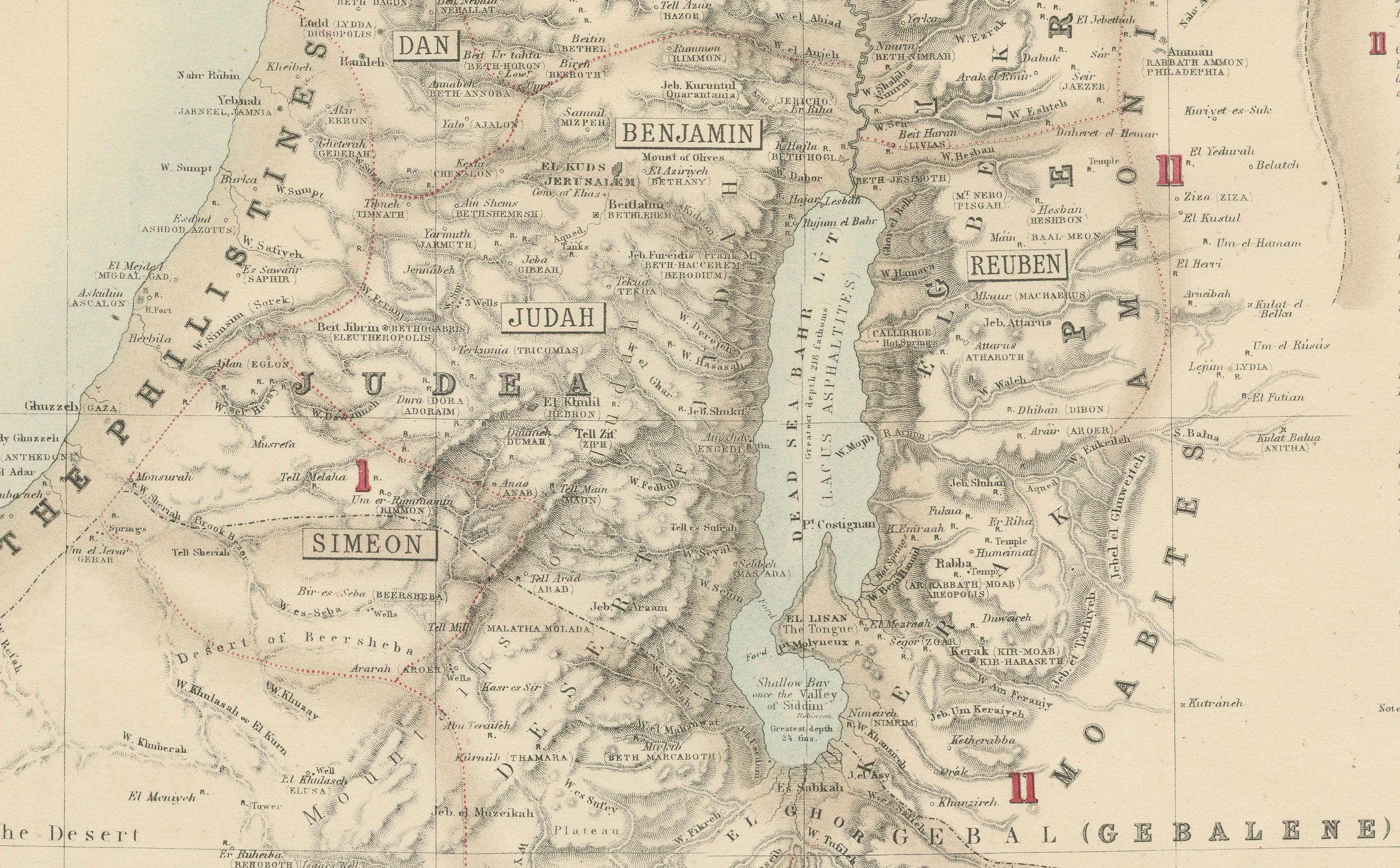Turkey in Asia: Biblical Regions and the Holy Land from The Royal Atlas (1856) For Sale 3