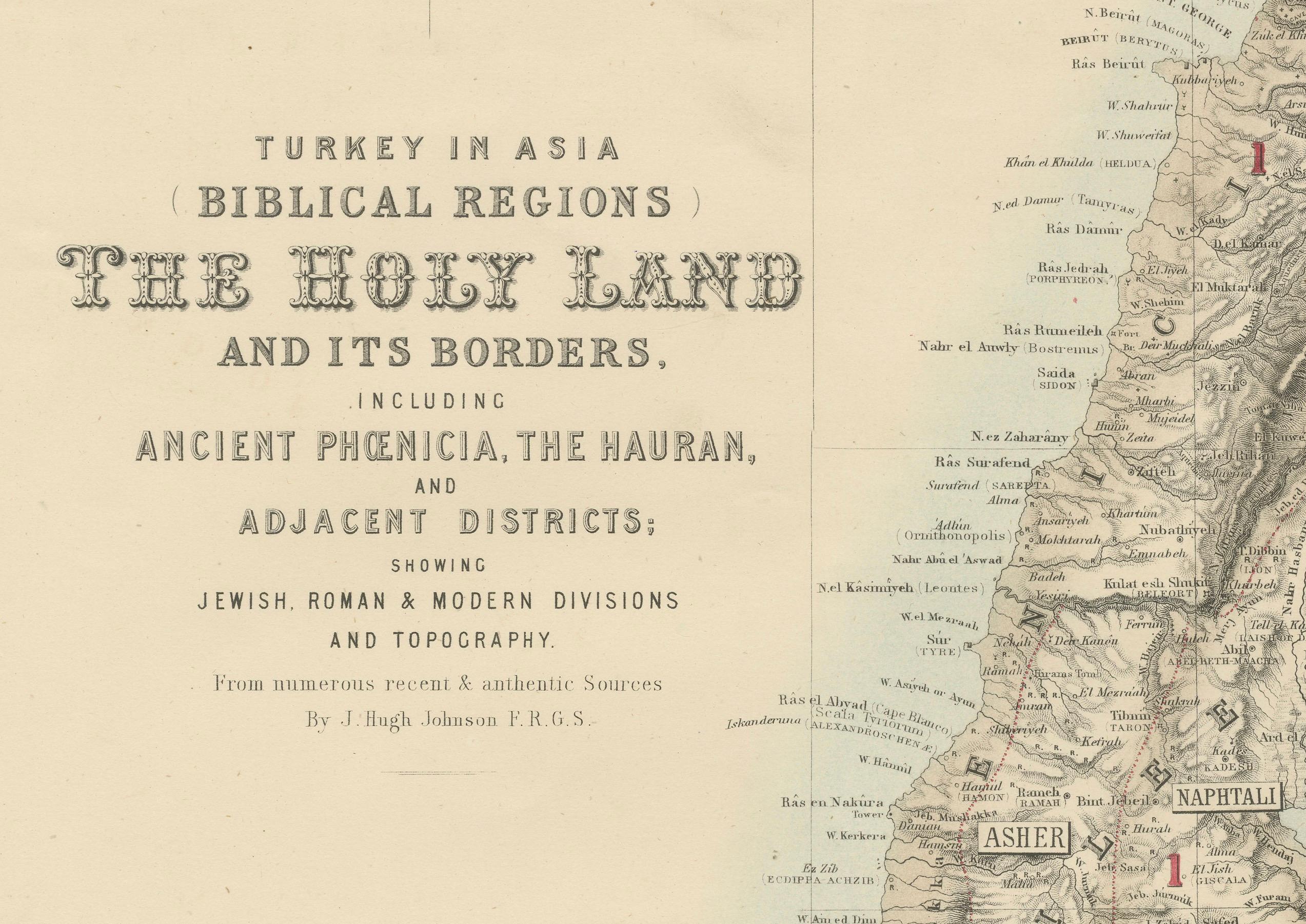 Turkey in Asia: Biblical Regions and the Holy Land from The Royal Atlas (1856) For Sale 4