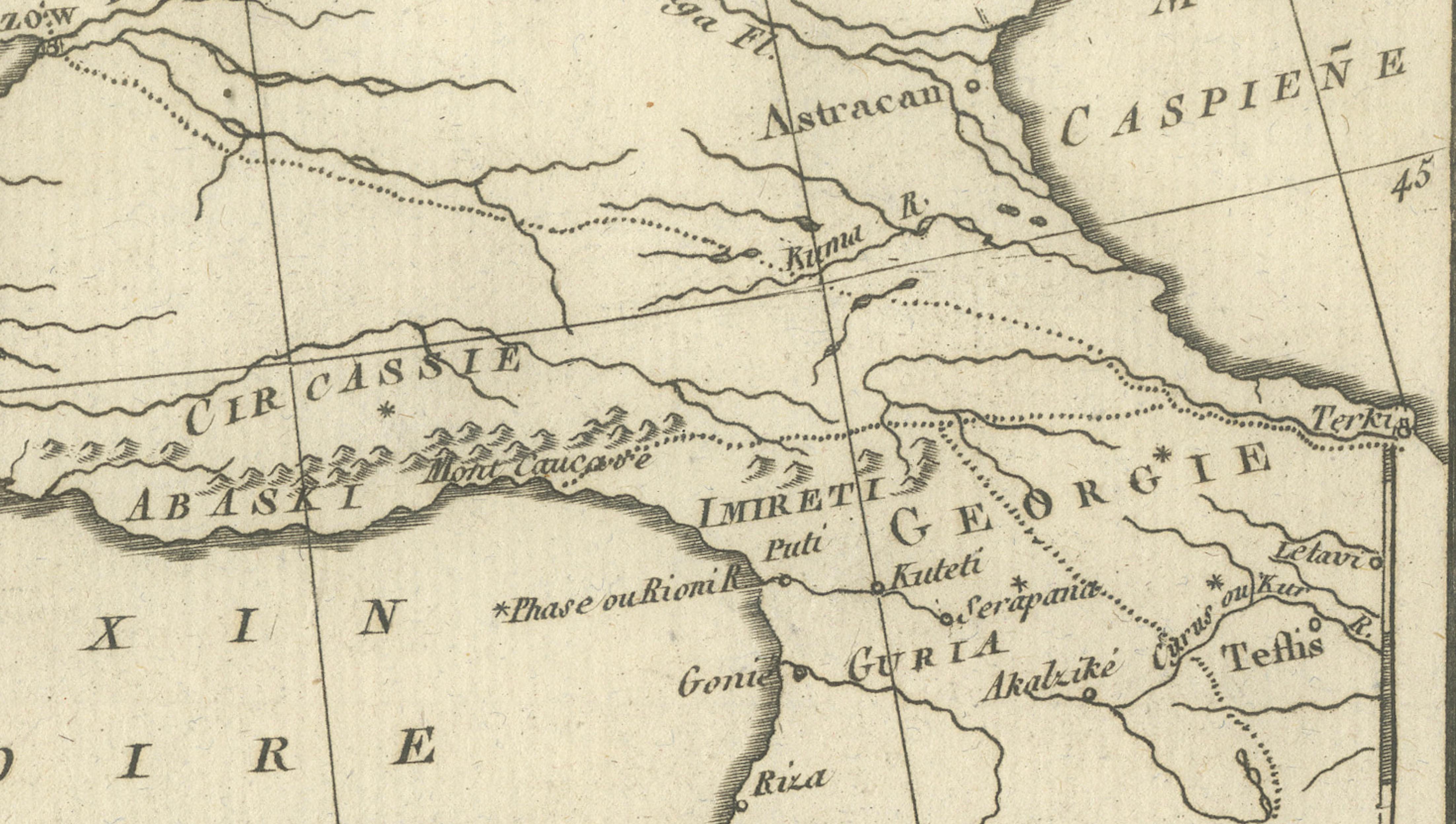 Turkey in Europe & Asia – Ottoman Lands by Bonne c.1780