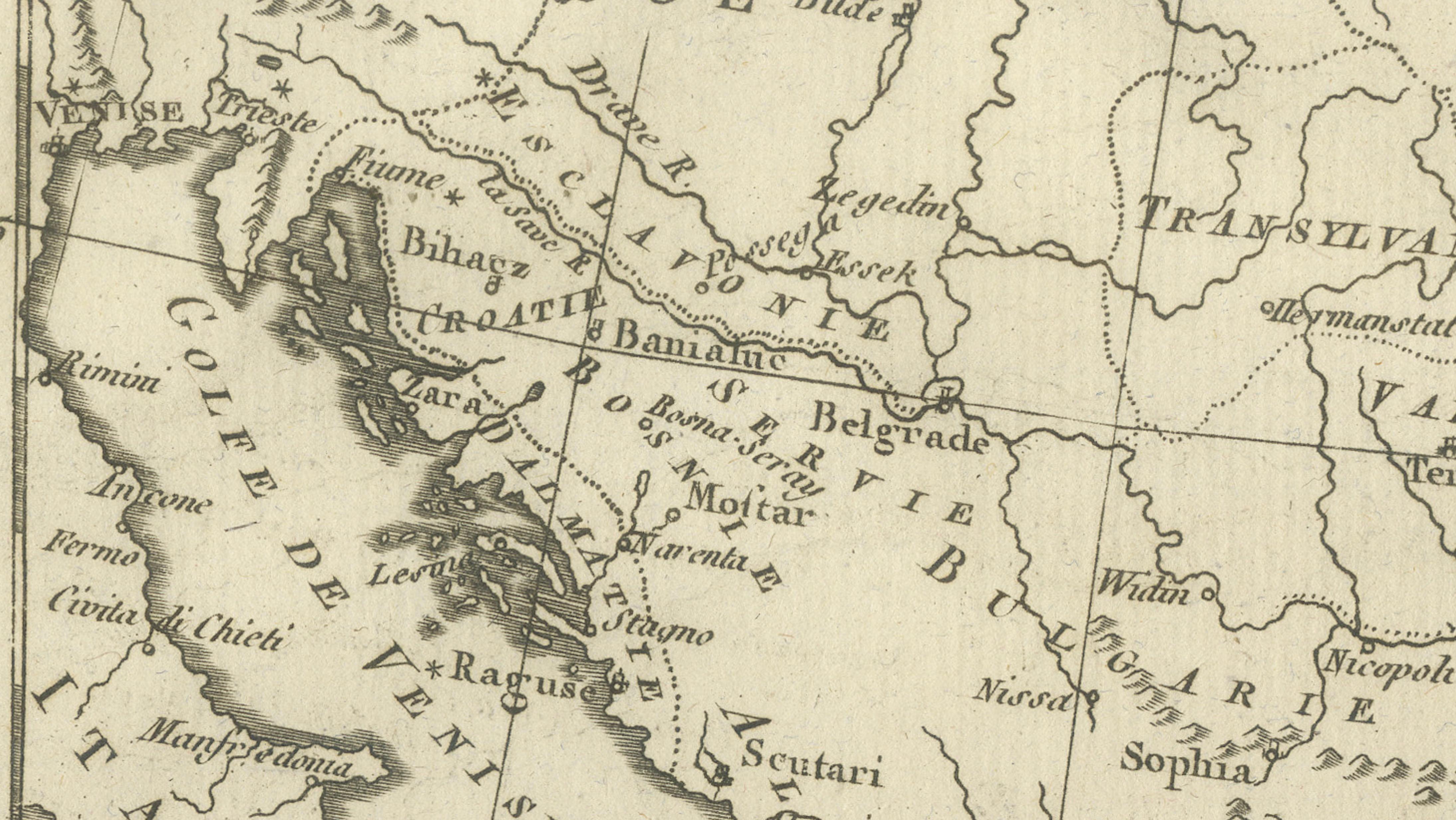 Turkey in Europe & Asia – Ottoman Lands by Bonne c.1780