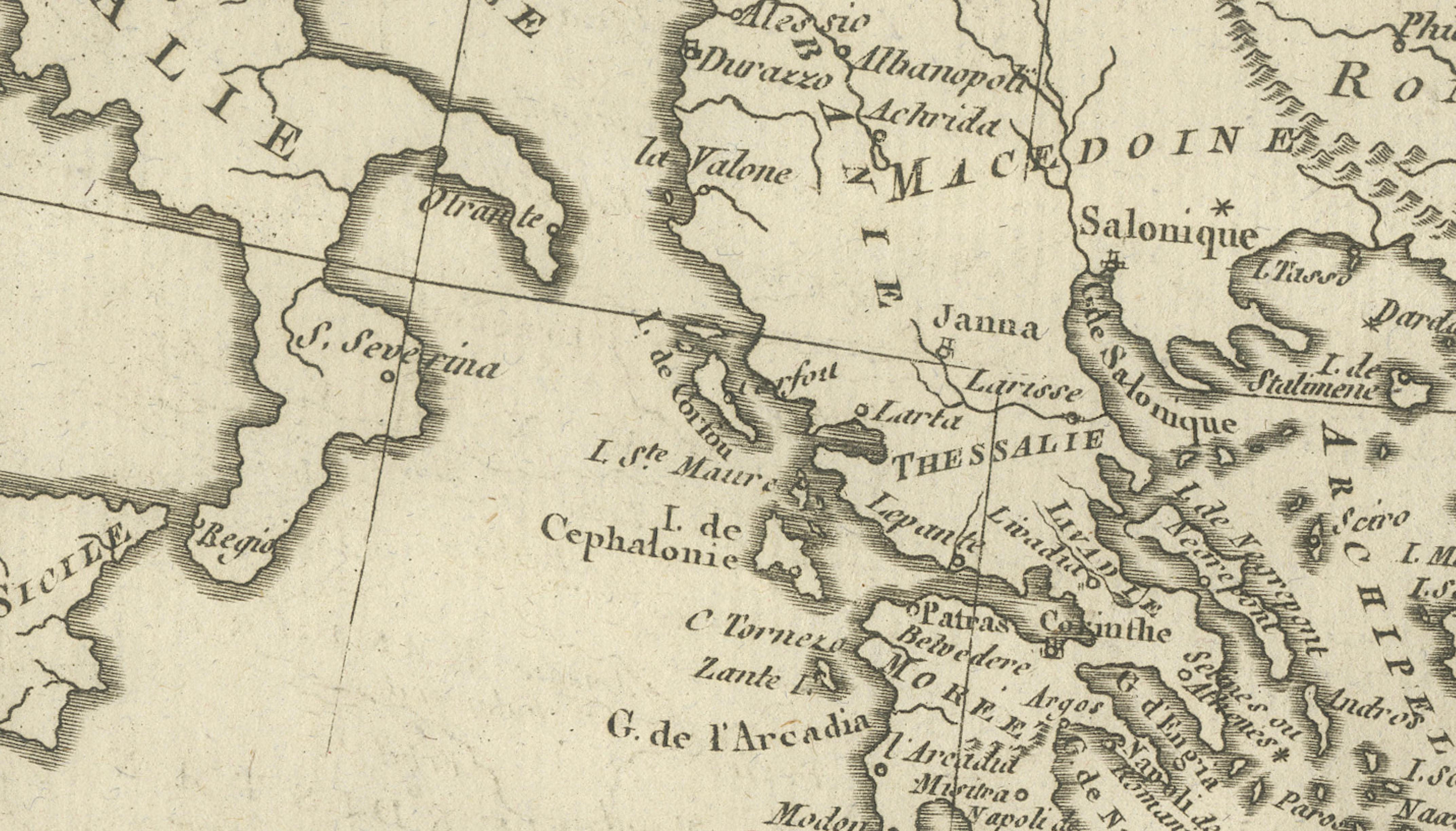 Turkey in Europe & Asia – Ottoman Lands by Bonne c.1780