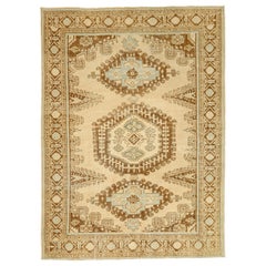 Turkey Kars Area Rugs - Wool Blue Brown Ivory Design - 92691