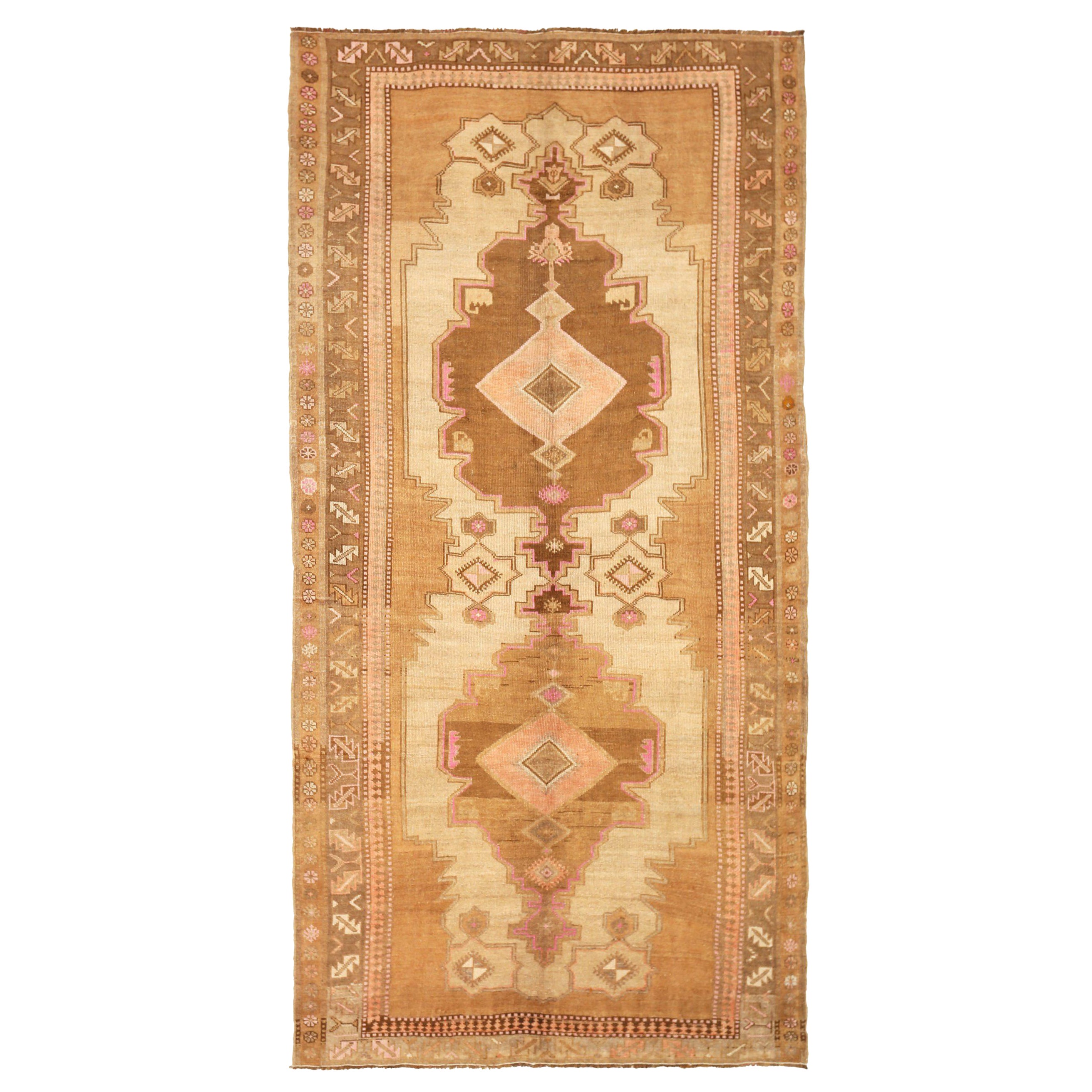 Türkei Kars Area Rugs - Wolle Braun Elfenbein Rosa Design - 92771