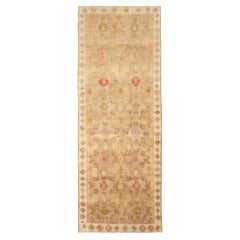 Tapis du Kars de Turquie - Laine ivoire rose à revers jaune - 92748