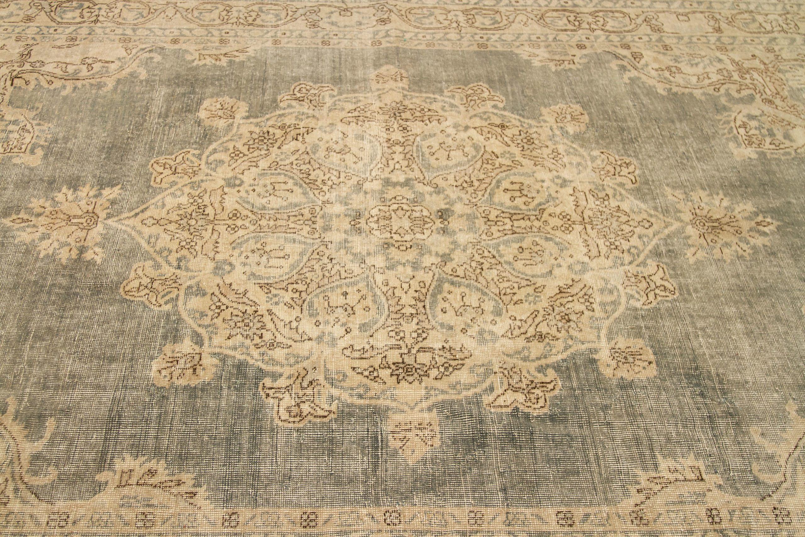 Türkei Kayseri Bereich Teppiche - Wolle Grün Elfenbein Design - 92746 im Zustand „Hervorragend“ im Angebot in Dallas, TX