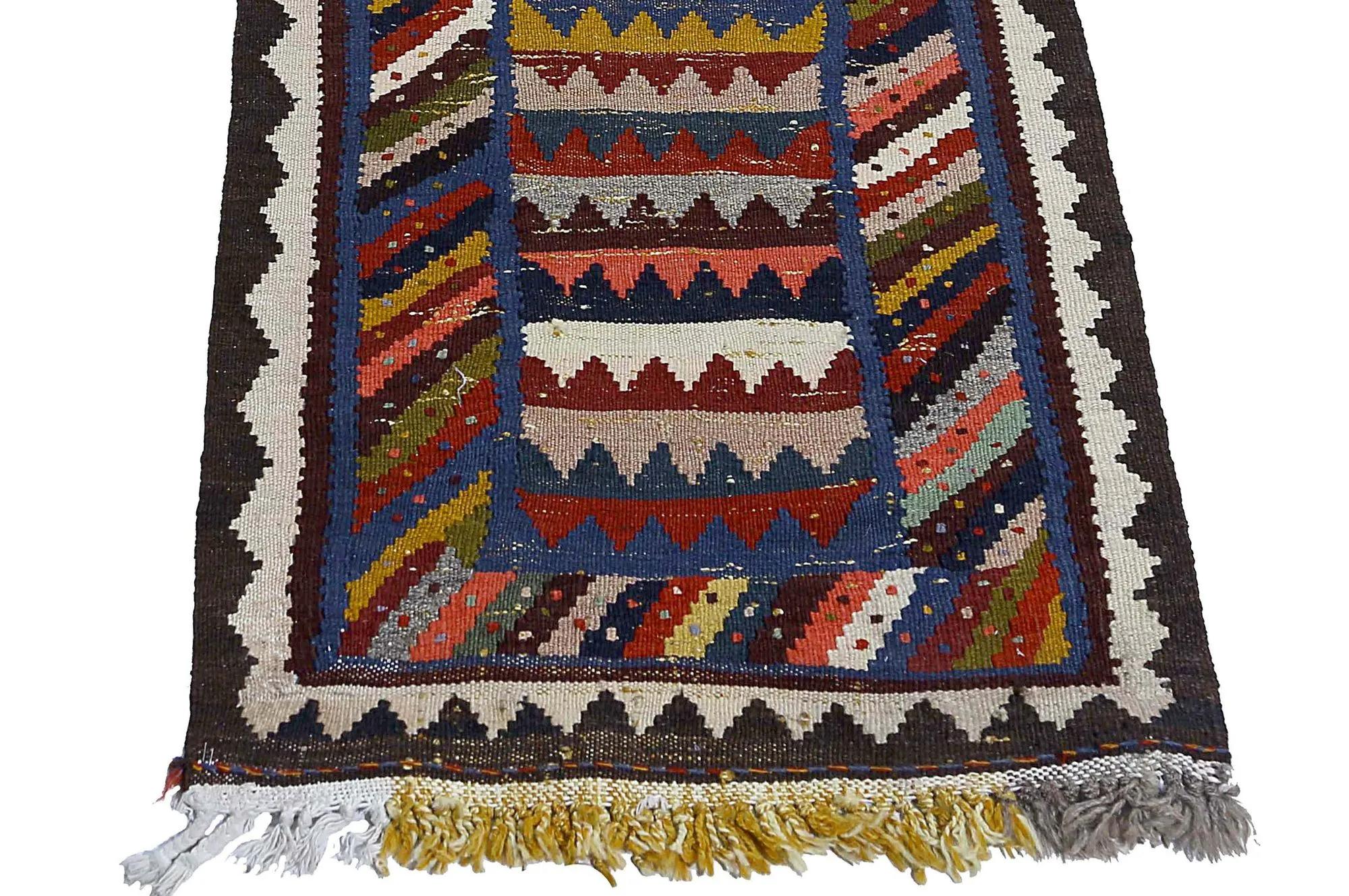 Noué à la main Tapis Kilim de Turquie - Design - 98638 en vente