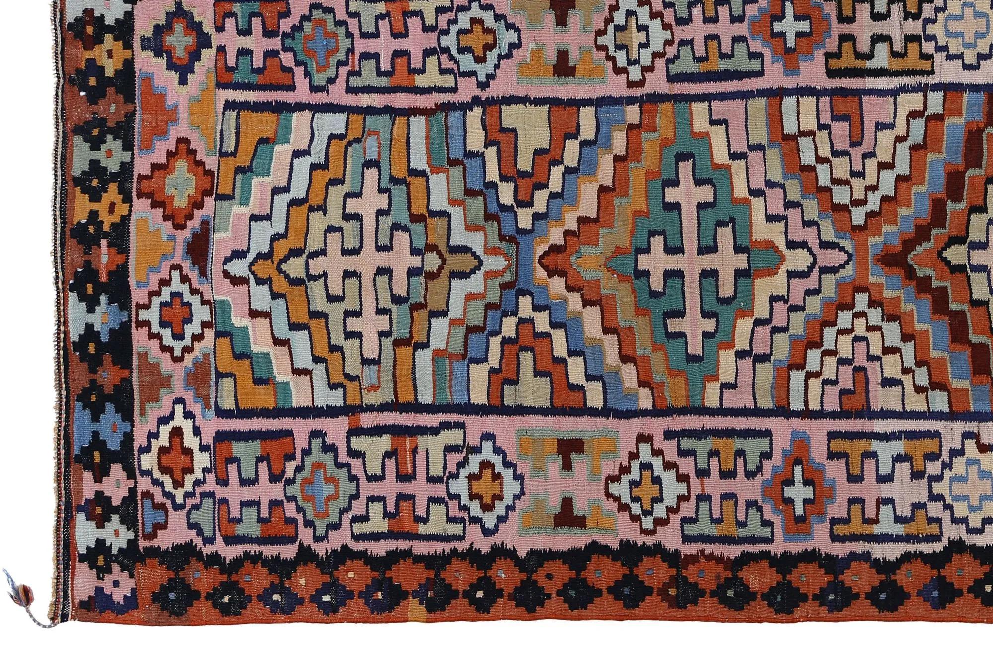 Tapis Kilim de Turquie - Design - 98803 Excellent état - En vente à Dallas, TX