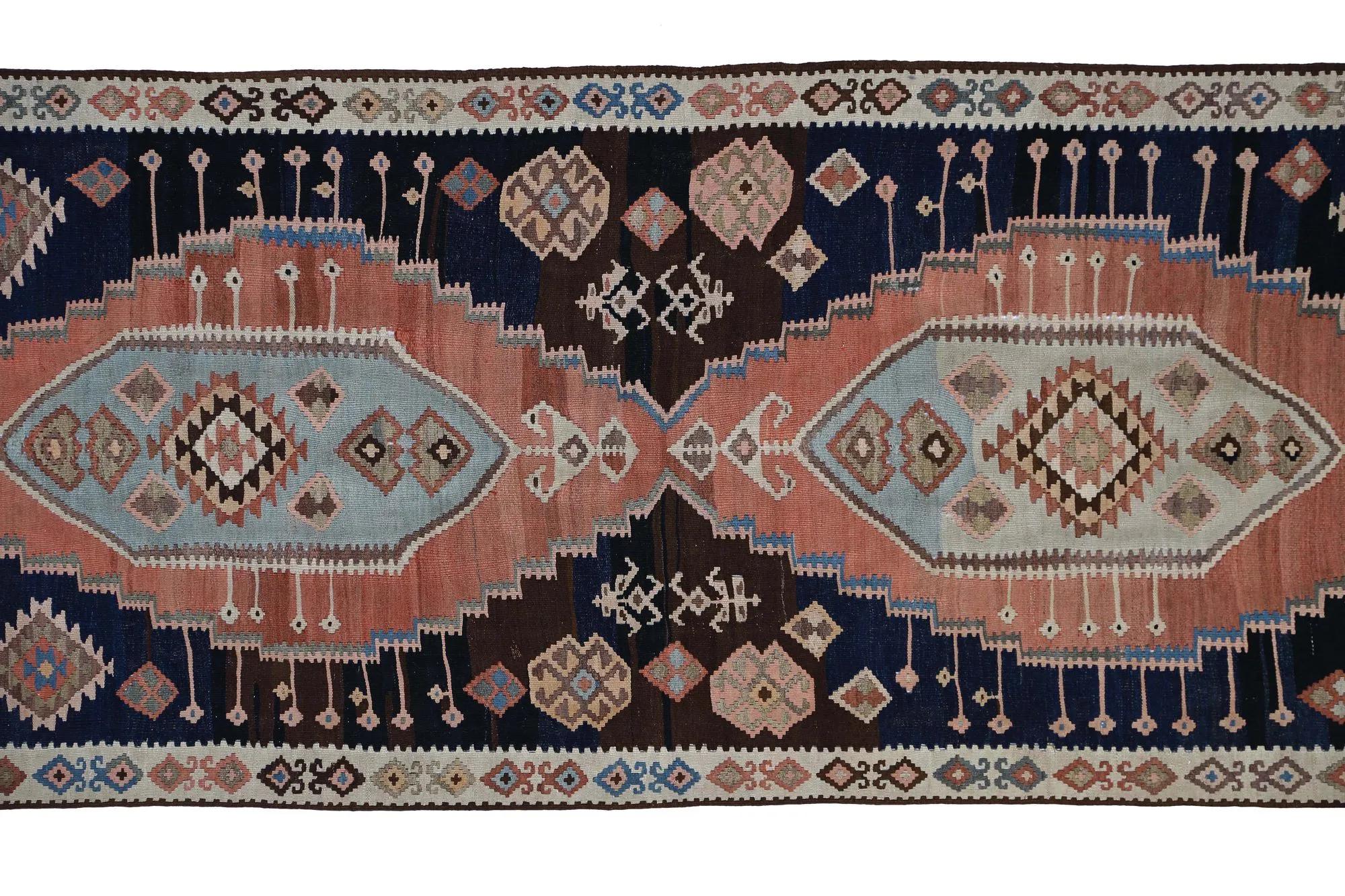 Turkey Kelim-Teppiche – Design – 98812 (Handgeknüpft) im Angebot