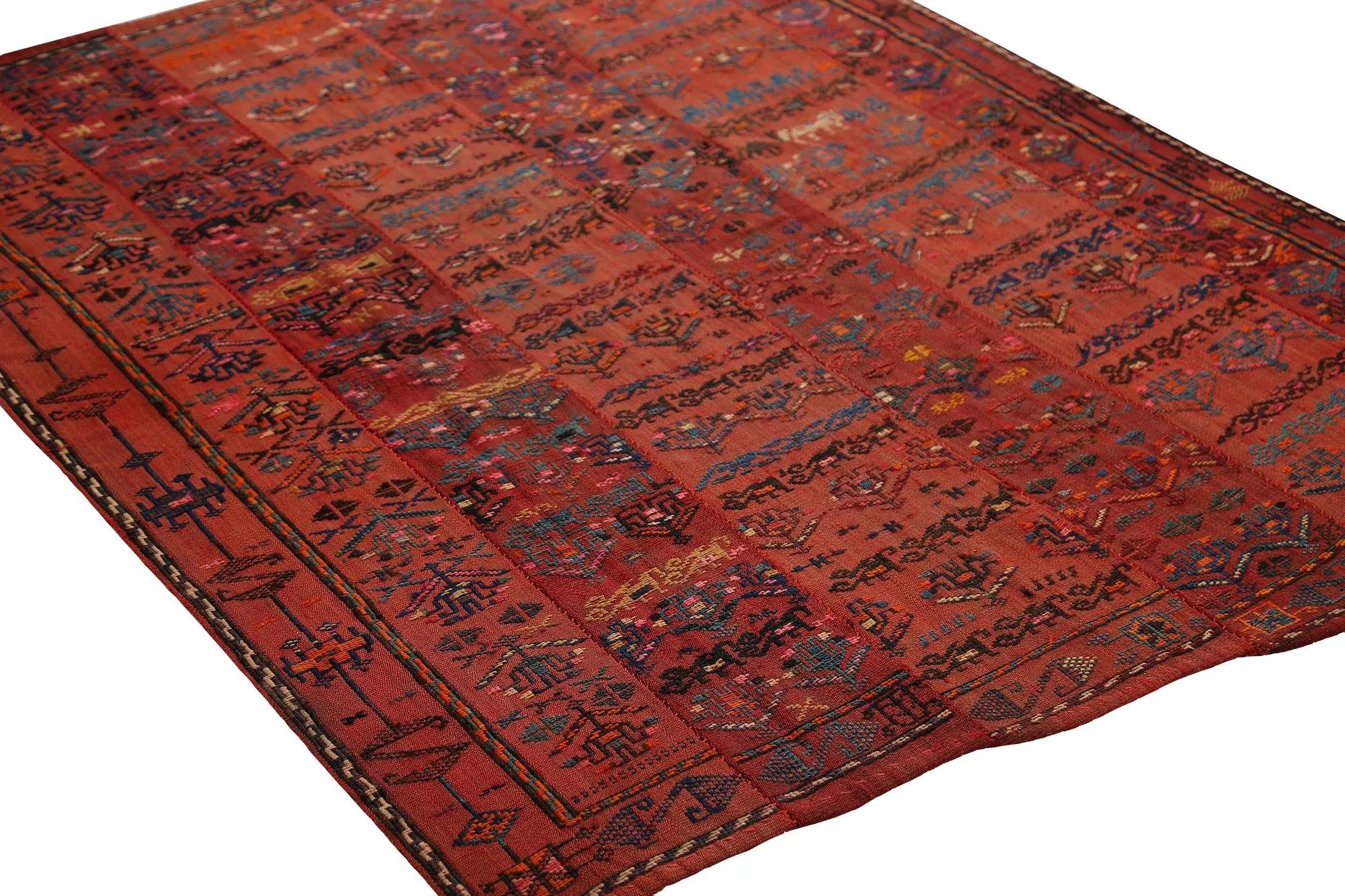 Tapis Kilim de Turquie - Design - 98825 Excellent état - En vente à Dallas, TX