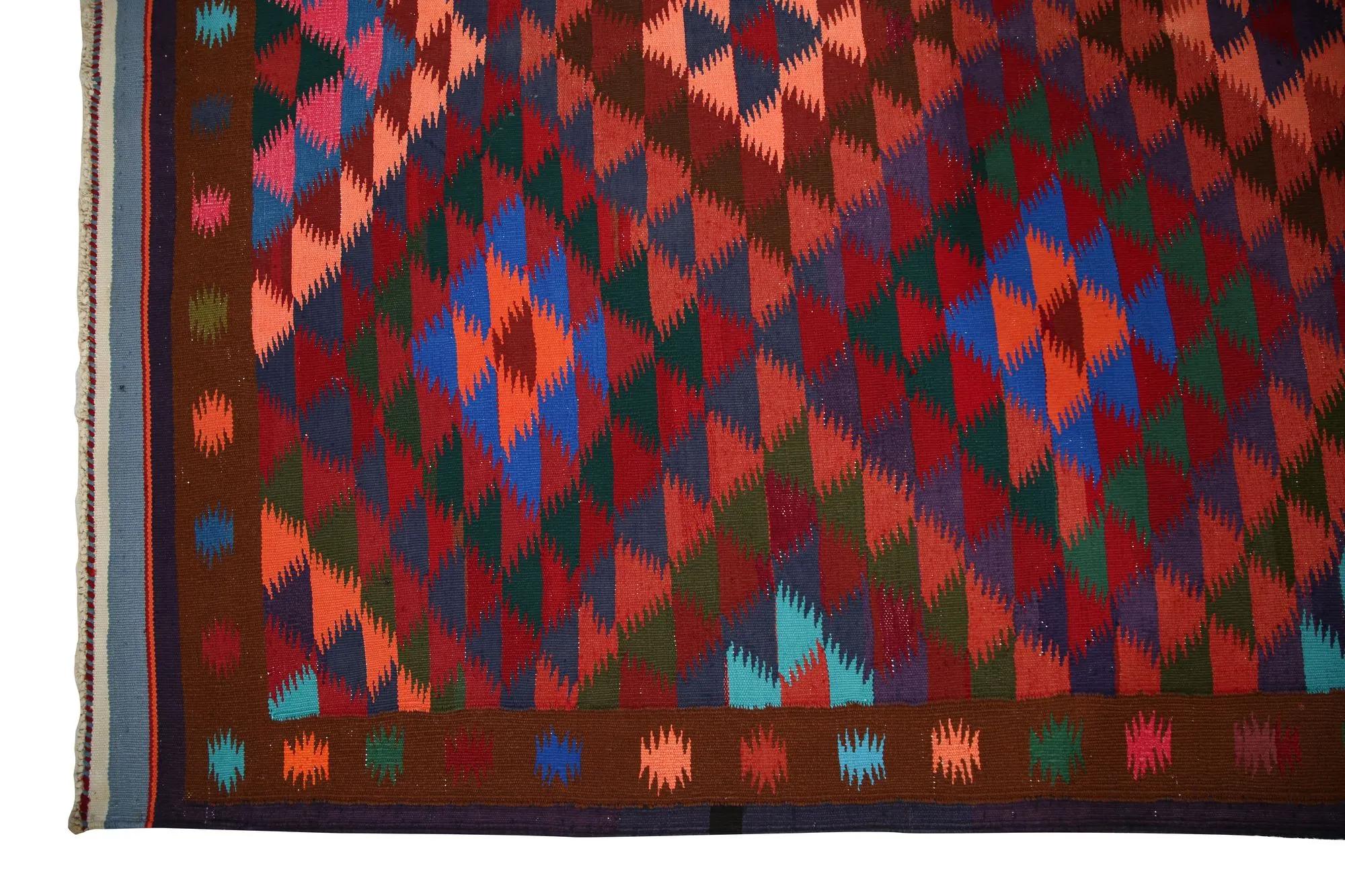 Annodato a mano Tappeti per l'area Kilim della Turchia - Design - 98841 in vendita