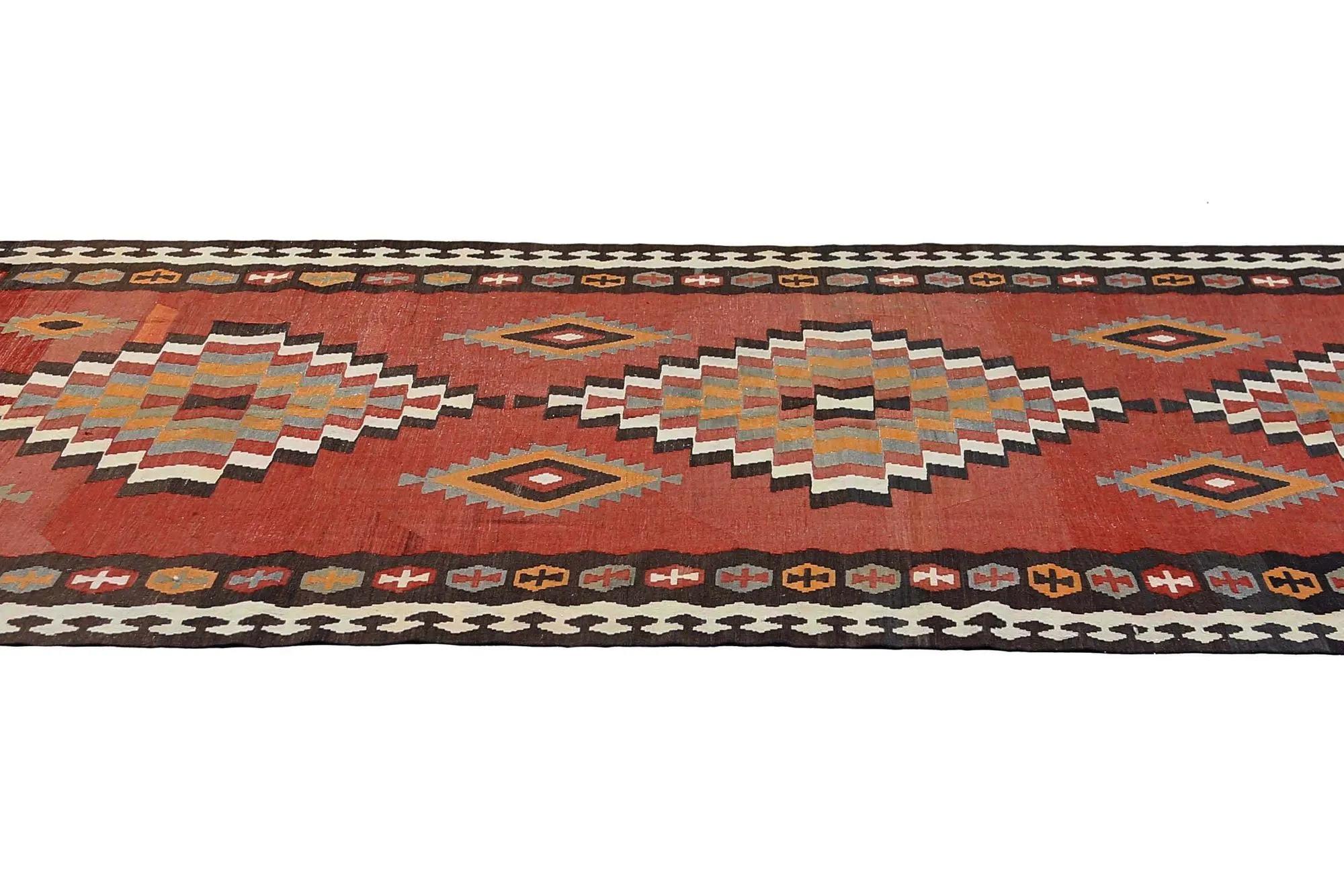 Turkey Kelim-Teppiche – Design – 98885 (Handgeknüpft) im Angebot