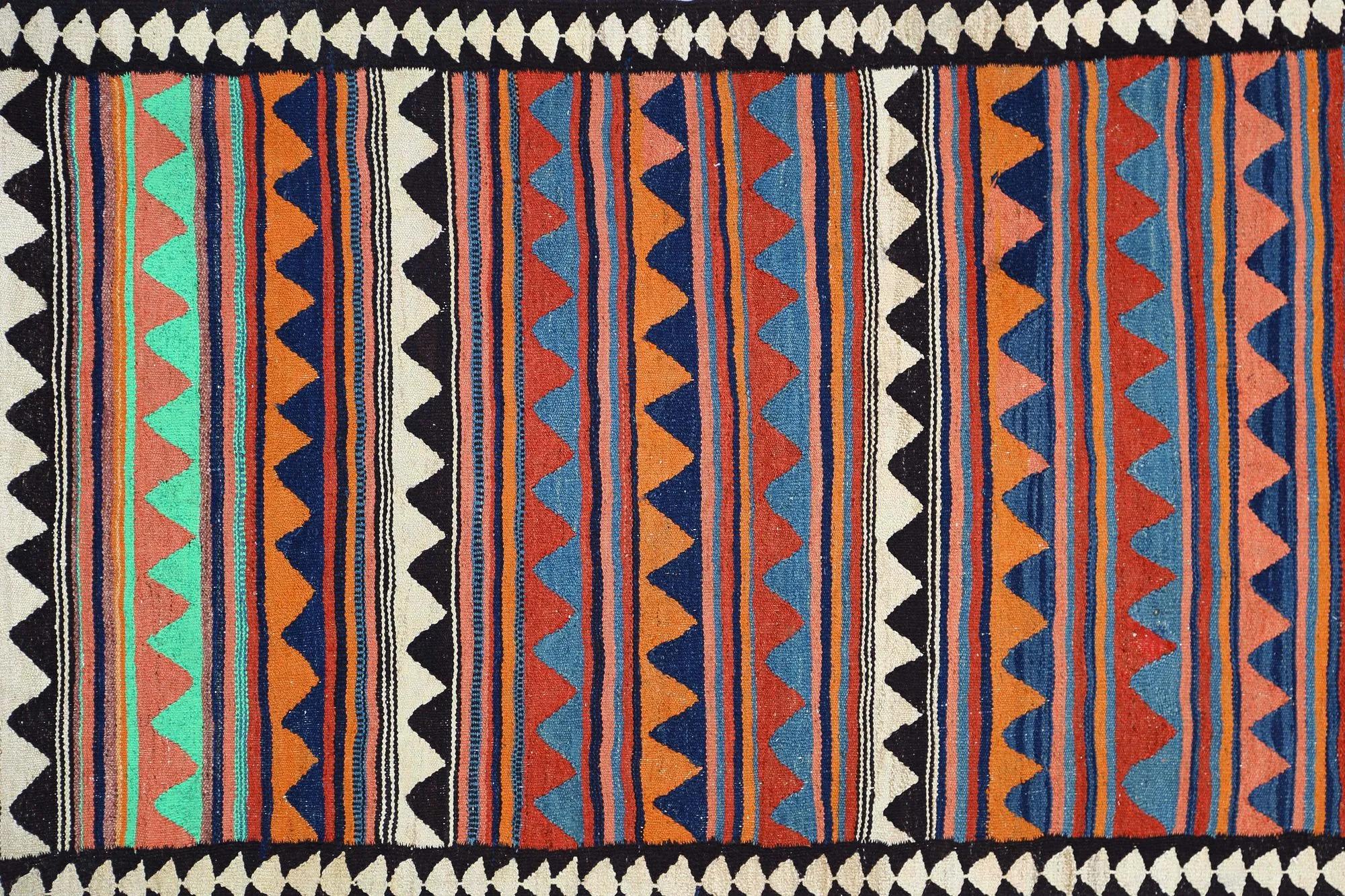 Annodato a mano Tappeti per l'area Kilim della Turchia - Design - 98887 in vendita